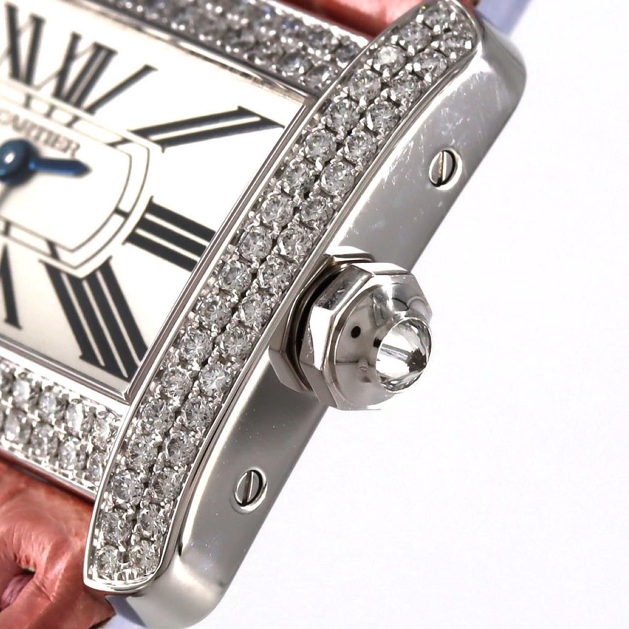 Cartier Cartier Cartier Mini Tank Divan White Gold Quartz Precious Metal Quartz WA301236 DUTY FREE for USA Size ONE SIZE - 3 Thumbnail
