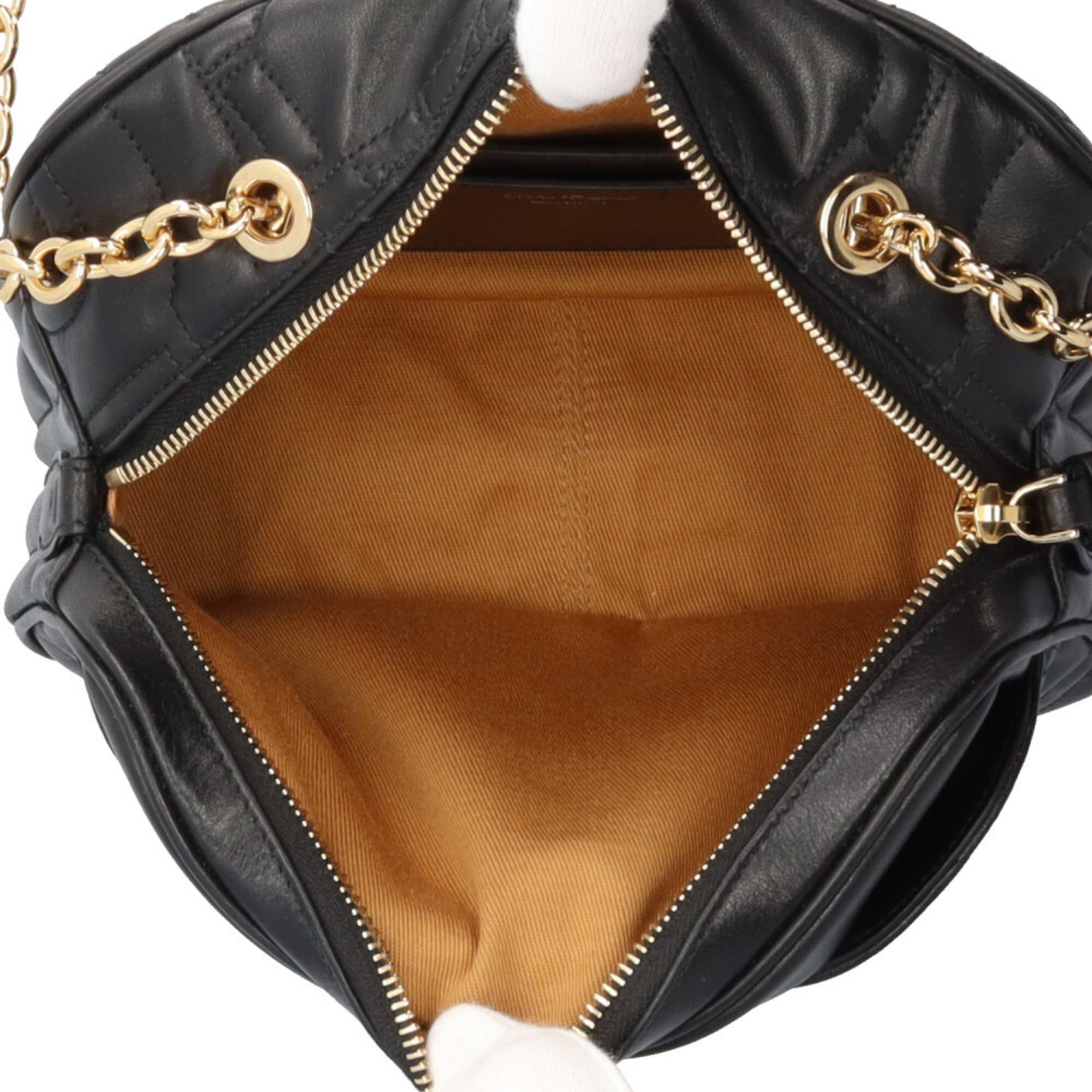 Salvatore Ferragamo Salvatore Ferragamo Gancini Shoulder Bag, Leather, Black, Women's, Chain Size ONE SIZE - 8 Thumbnail