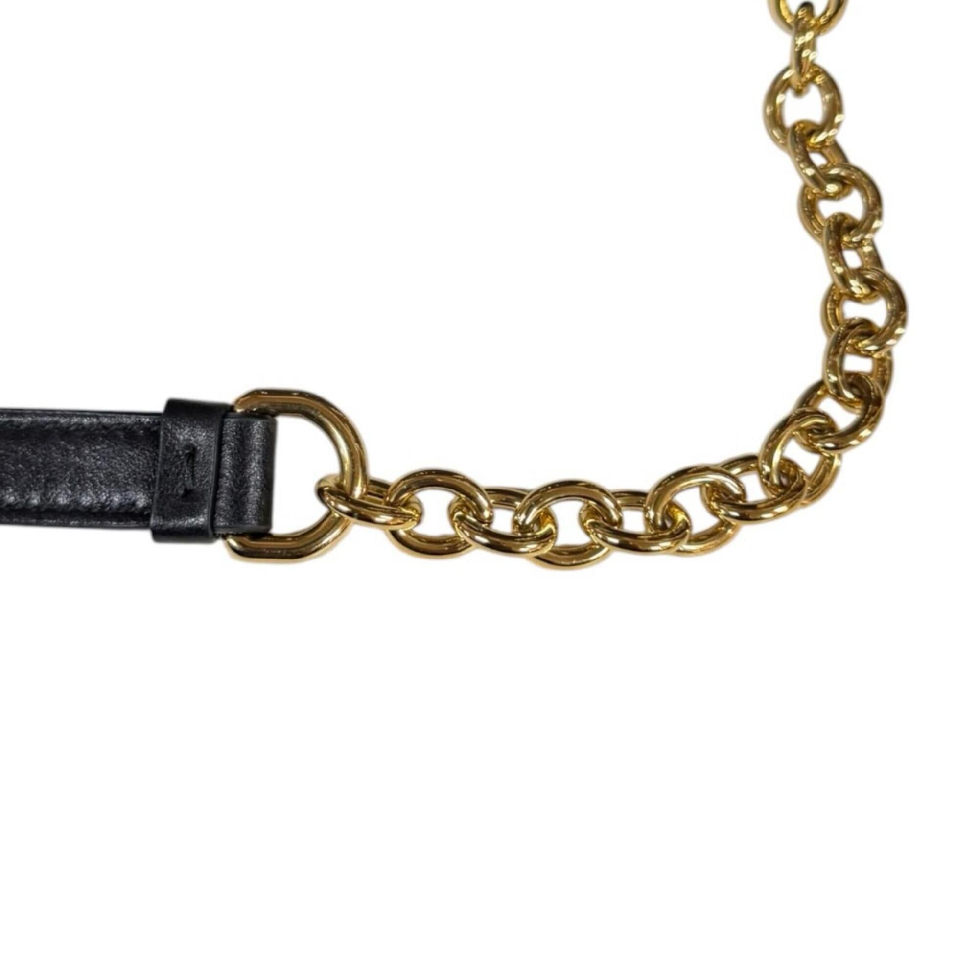 Salvatore Ferragamo Salvatore Ferragamo Gancini Shoulder Bag, Leather, Black, Women's, Chain Size ONE SIZE - 14 Thumbnail