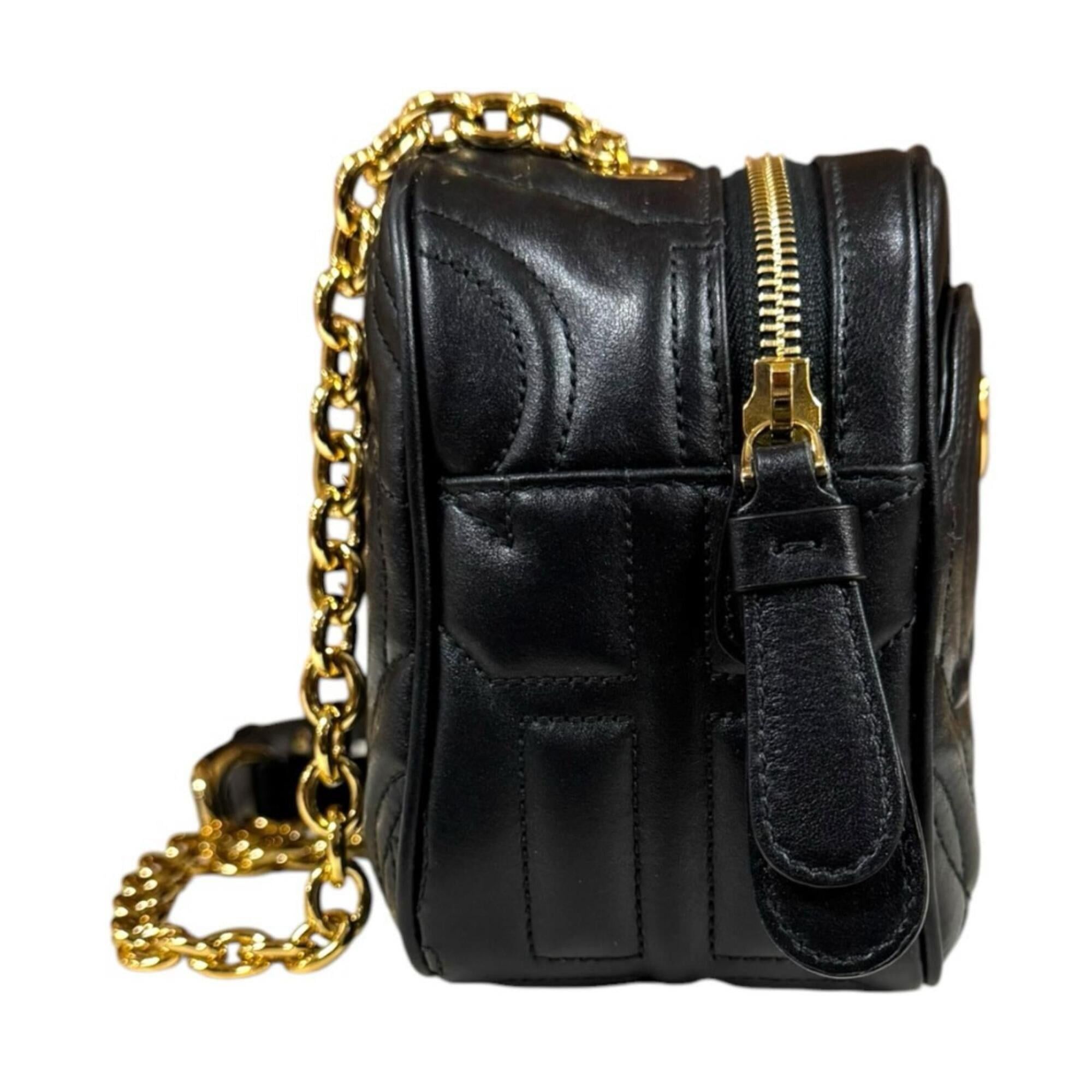Salvatore Ferragamo Salvatore Ferragamo Gancini Shoulder Bag, Leather, Black, Women's, Chain Size ONE SIZE - 4 Thumbnail