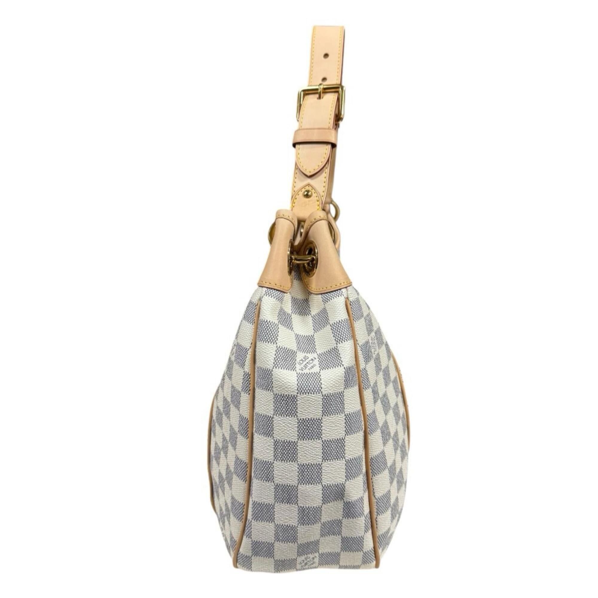 Louis Vuitton Louis Vuitton Galliera PM Damier Azur Shoulder Bag, Canvas N55215 White, Women's LOUIS VUITTON Size ONE SIZE - 4 Thumbnail
