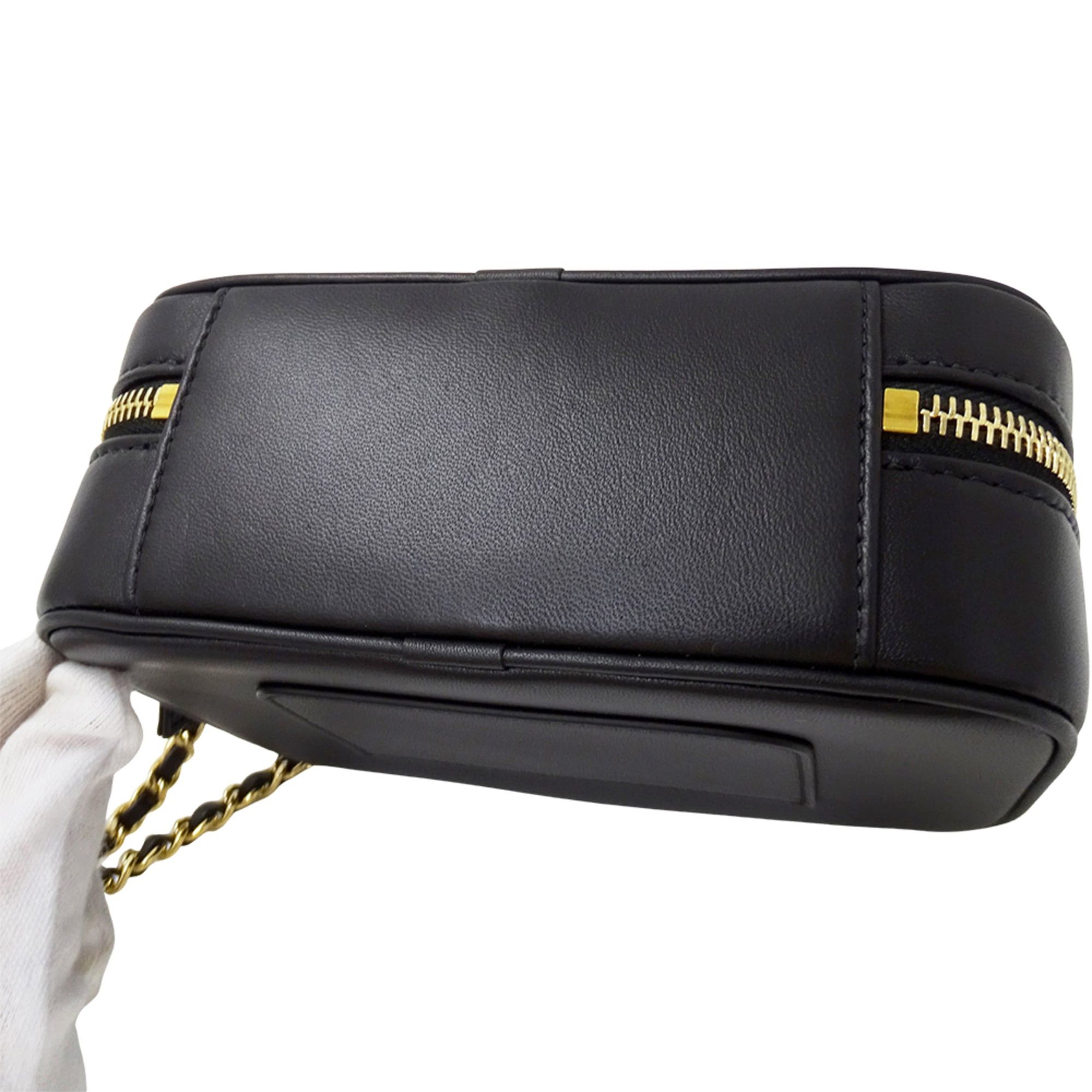 Chanel Chanel handbag for women, brand name shoulder bag, leather, black, gold hardware, black chain mini bag Size ONE SIZE - 10 Thumbnail