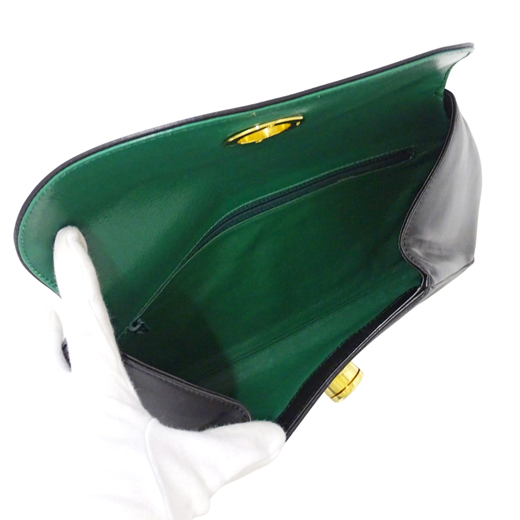 Cartier Cartier handbag for women, brand name, clutch bag, second Panthère, leather, black, with pouch. Size ONE SIZE - 5 Thumbnail