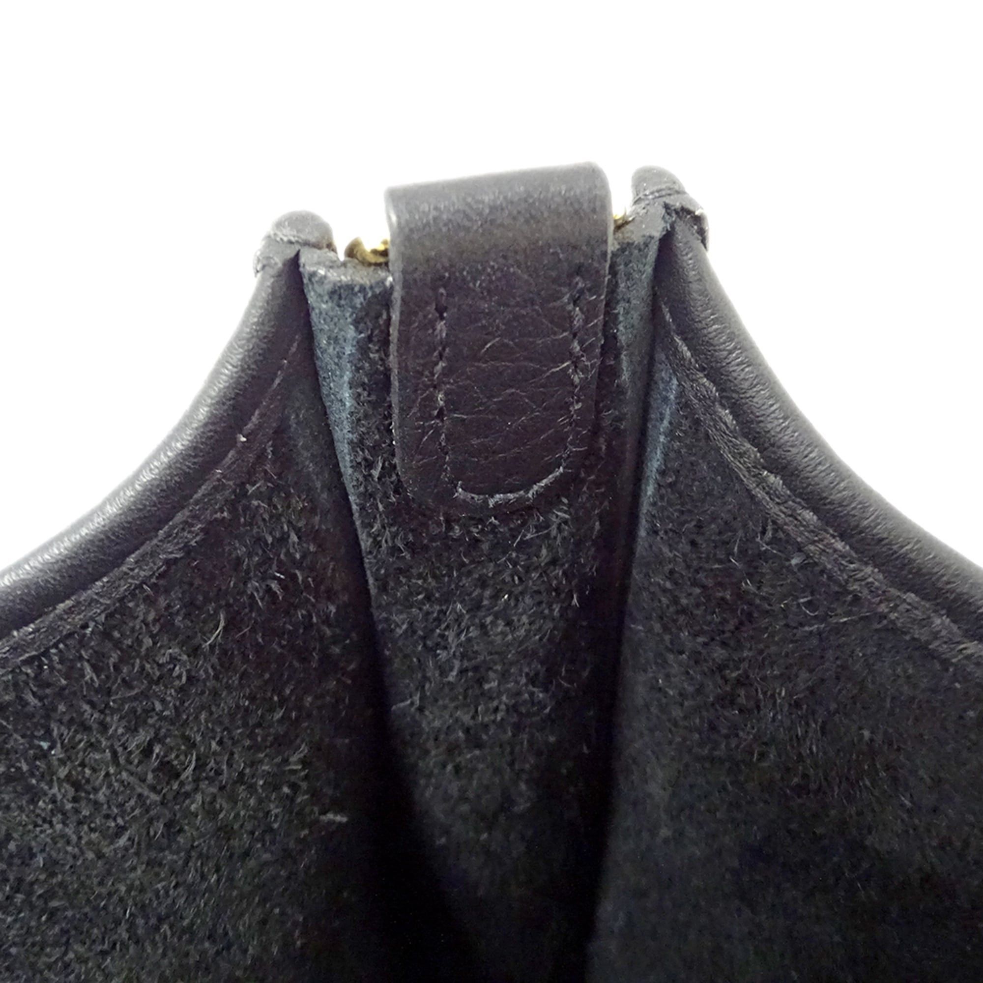 Hermes Hermes handbag, women's brand shoulder bag, Evelyne TPM, Taurillon Clemence leather, black, gold hardware, black mini B stamp. Size ONE SIZE - 9 Thumbnail