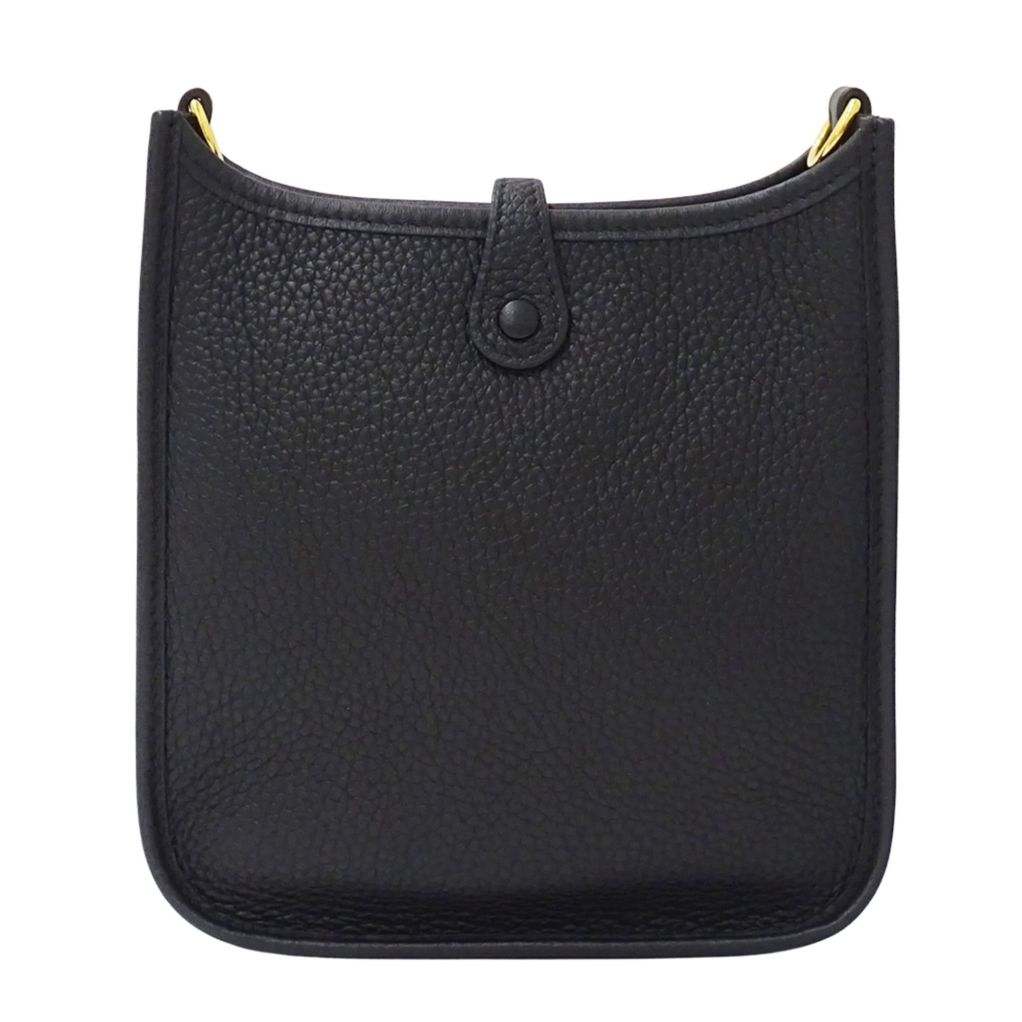 Hermes Hermes handbag, women's brand shoulder bag, Evelyne TPM, Taurillon Clemence leather, black, gold hardware, black mini B stamp. Size ONE SIZE - 2 Thumbnail