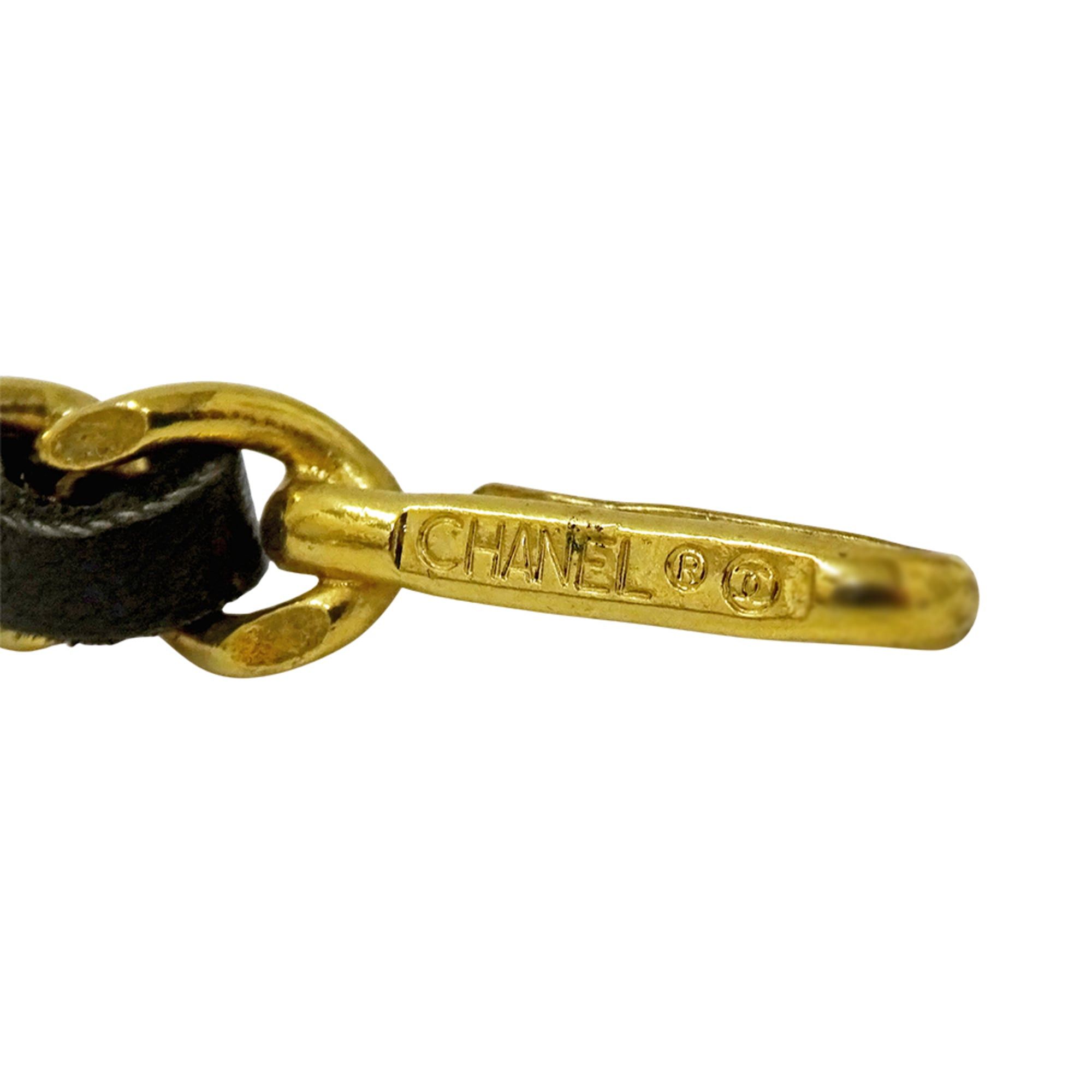 Chanel Chanel Women's Chain Belt, Leather, Black with Gold Coco Mark Size ONE SIZE - 4 Thumbnail
