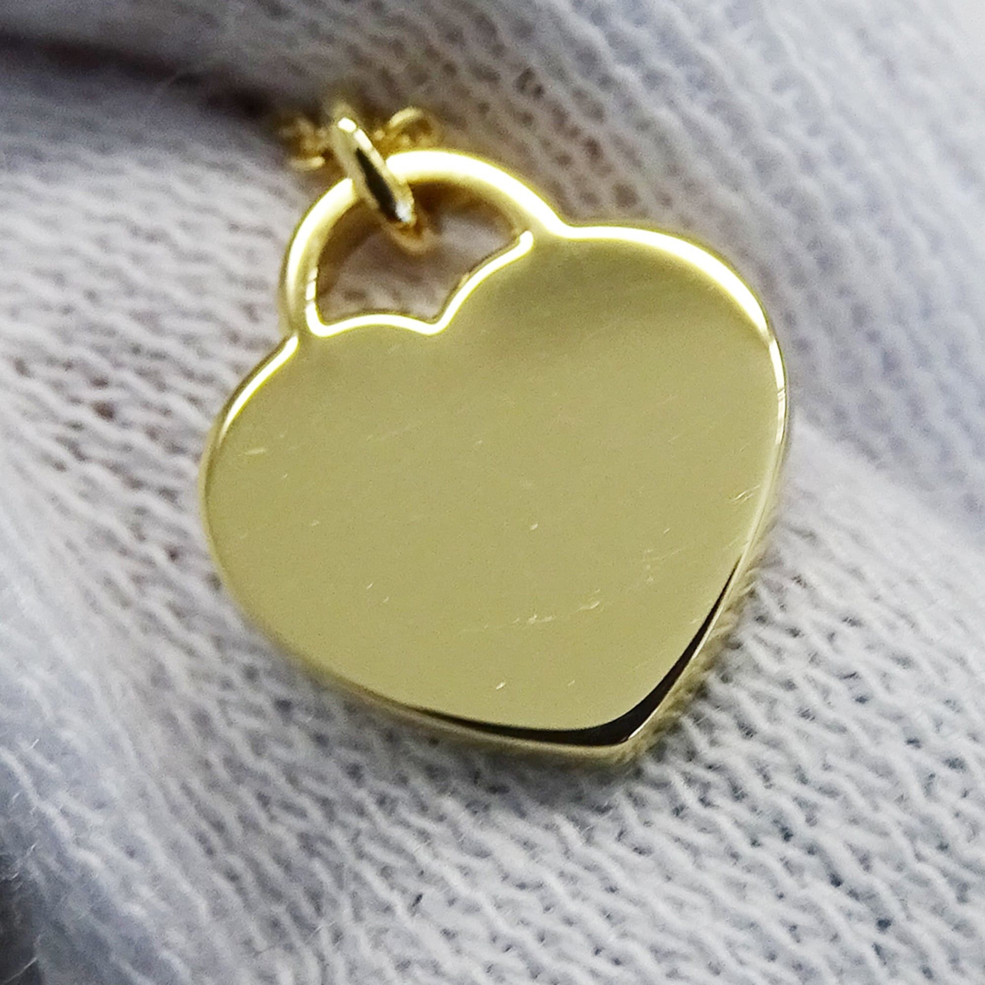 Tiffany & Co. Tiffany & Co. Women's Necklace, 750YG Mini Heart Tag, Yellow Gold Jewelry Size ONE SIZE - 8 Thumbnail
