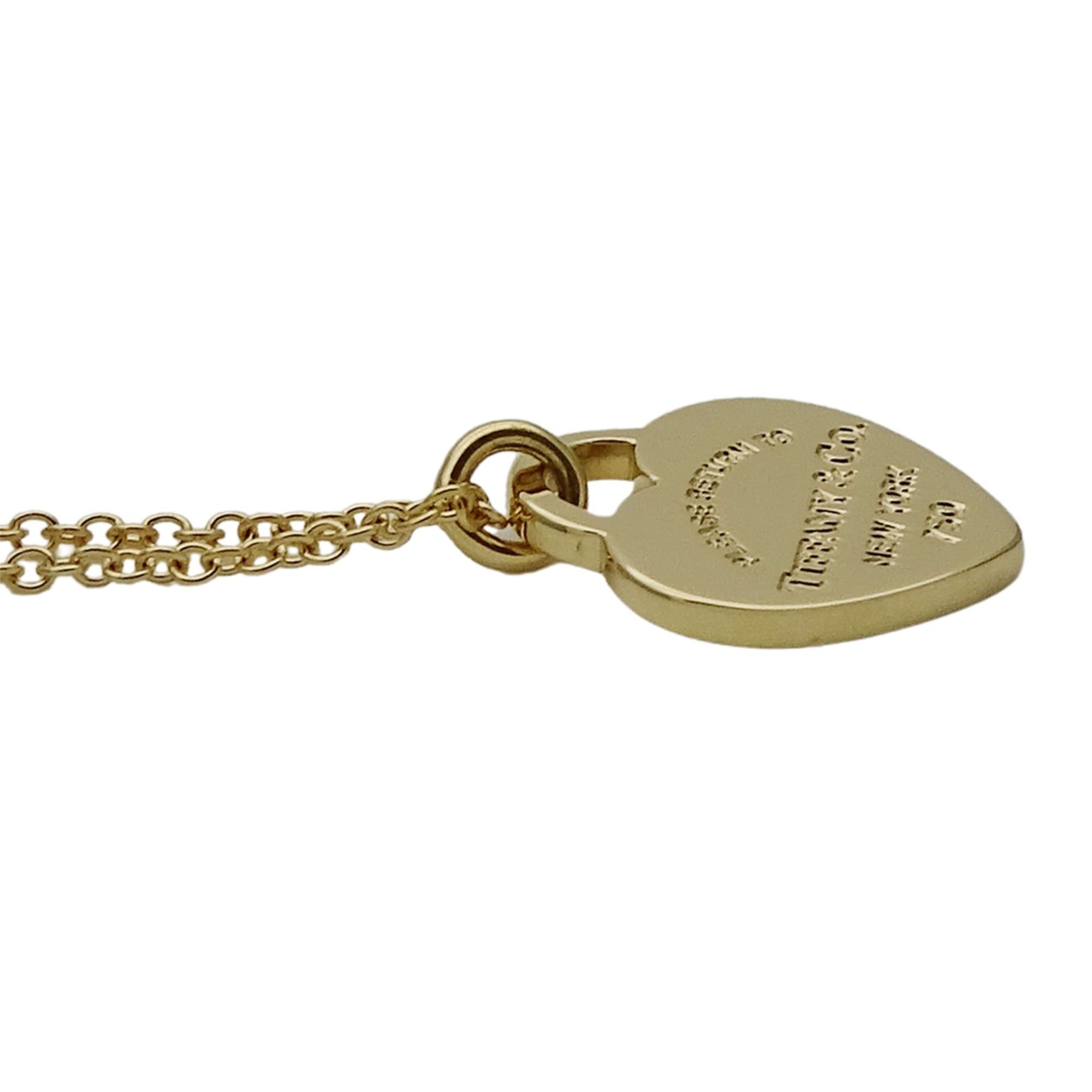 Tiffany & Co. Tiffany & Co. Women's Necklace, 750YG Mini Heart Tag, Yellow Gold Jewelry Size ONE SIZE - 3 Thumbnail