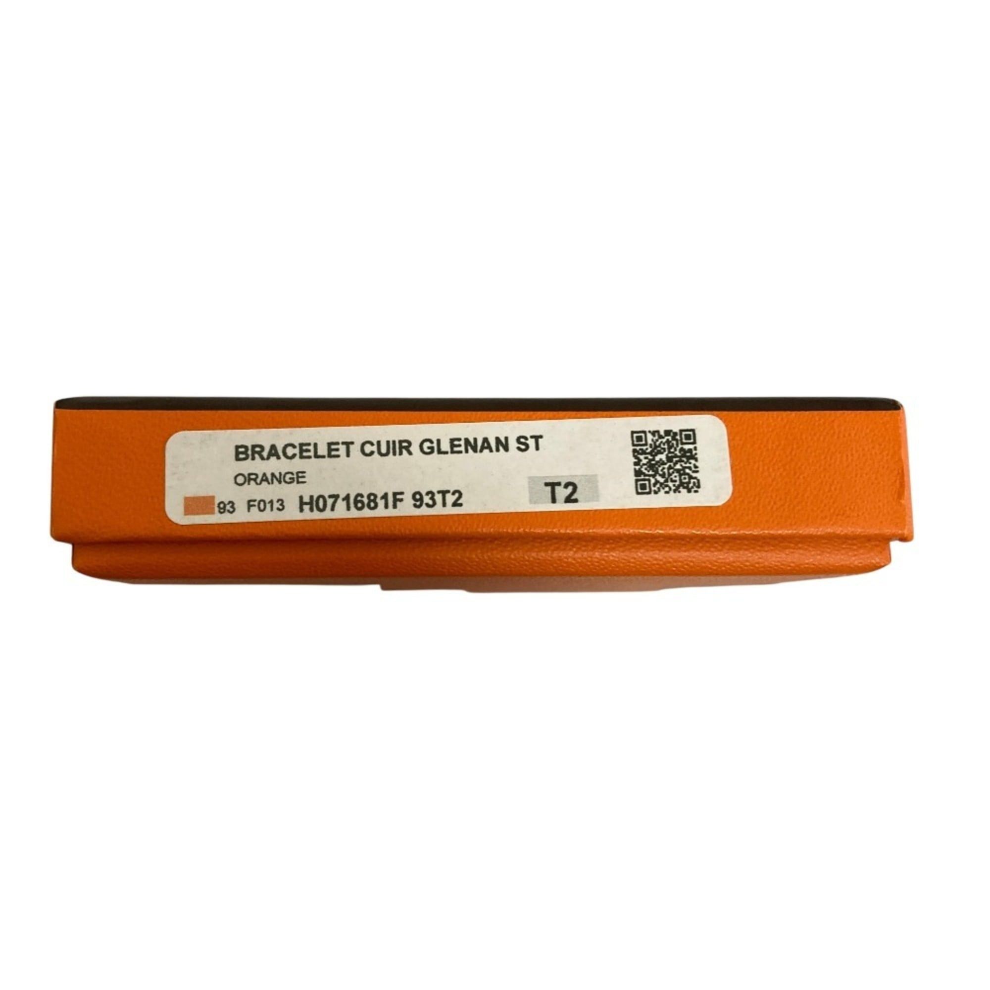 Hermes Hermes Glenan Leather Bracelet Orange Women's Size ONE SIZE - 11 Thumbnail