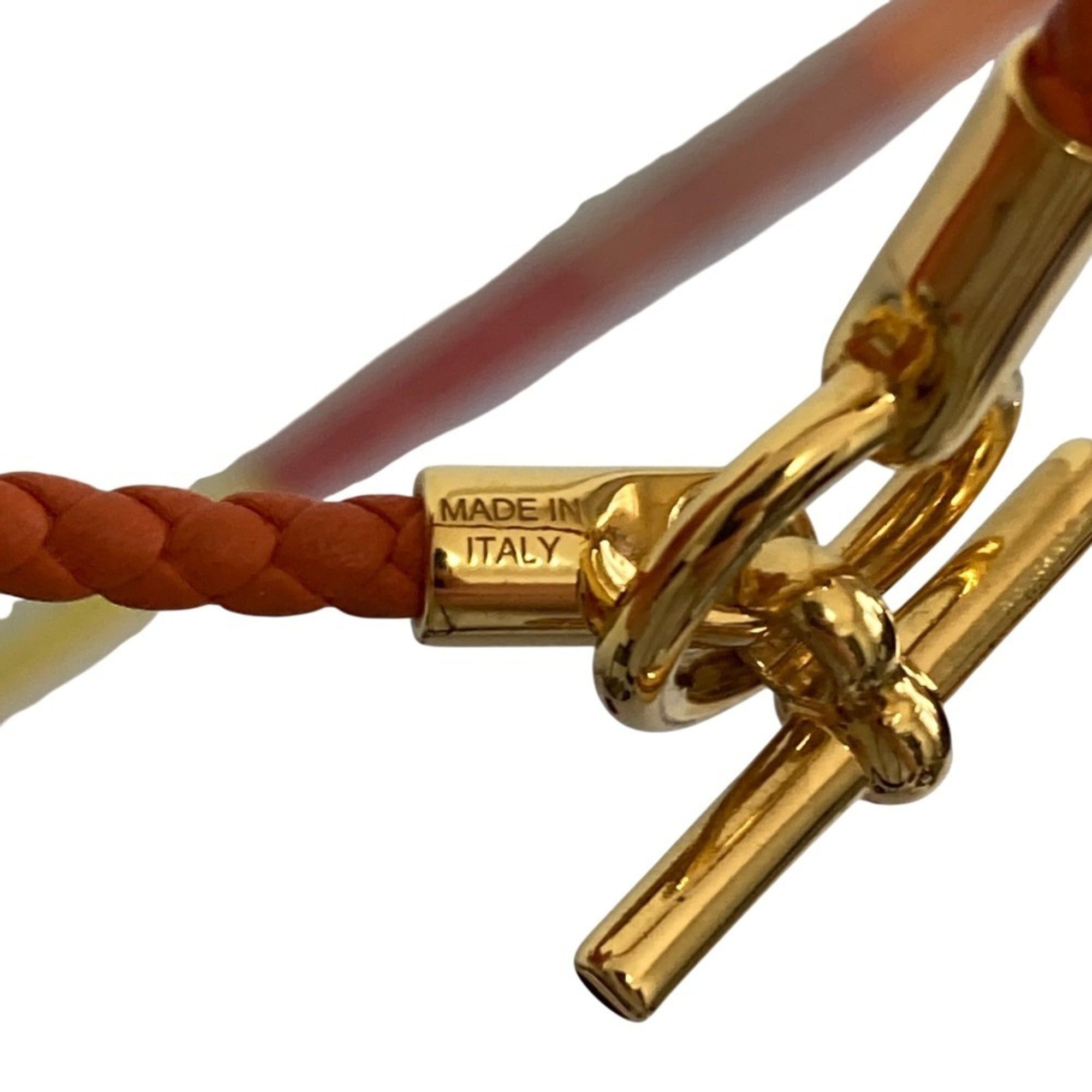 Hermes Hermes Glenan Leather Bracelet Orange Women's Size ONE SIZE - 6 Thumbnail