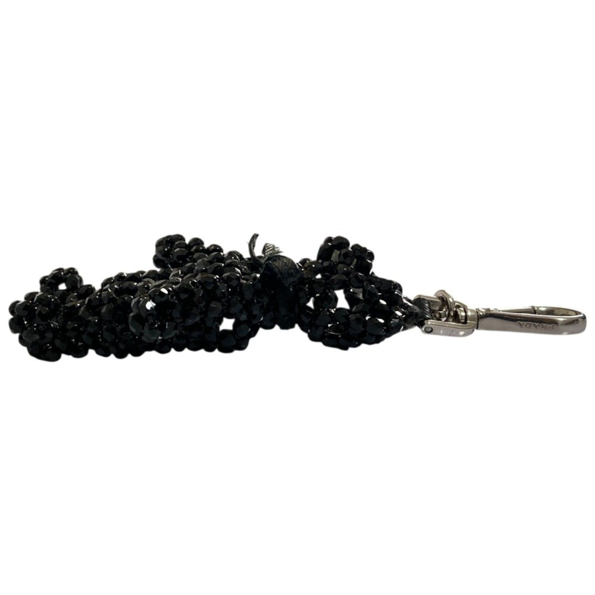 Prada Prada Beaded Bear Charm Keychain Black Women's Size ONE SIZE - 11 Thumbnail
