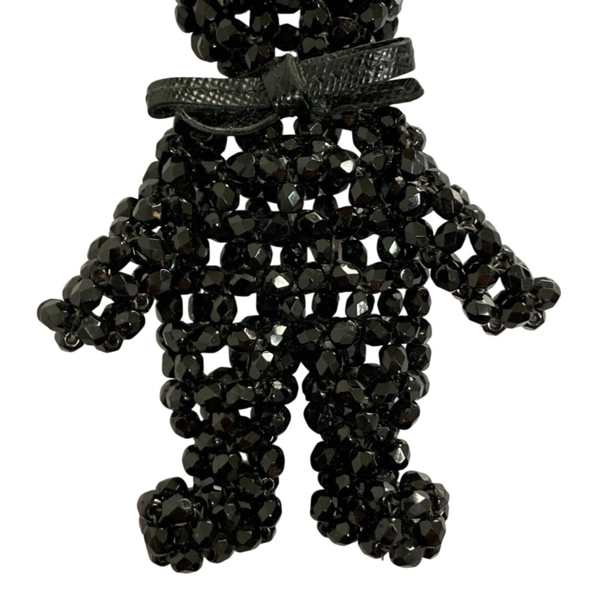 Prada Prada Beaded Bear Charm Keychain Black Women's Size ONE SIZE - 6 Thumbnail