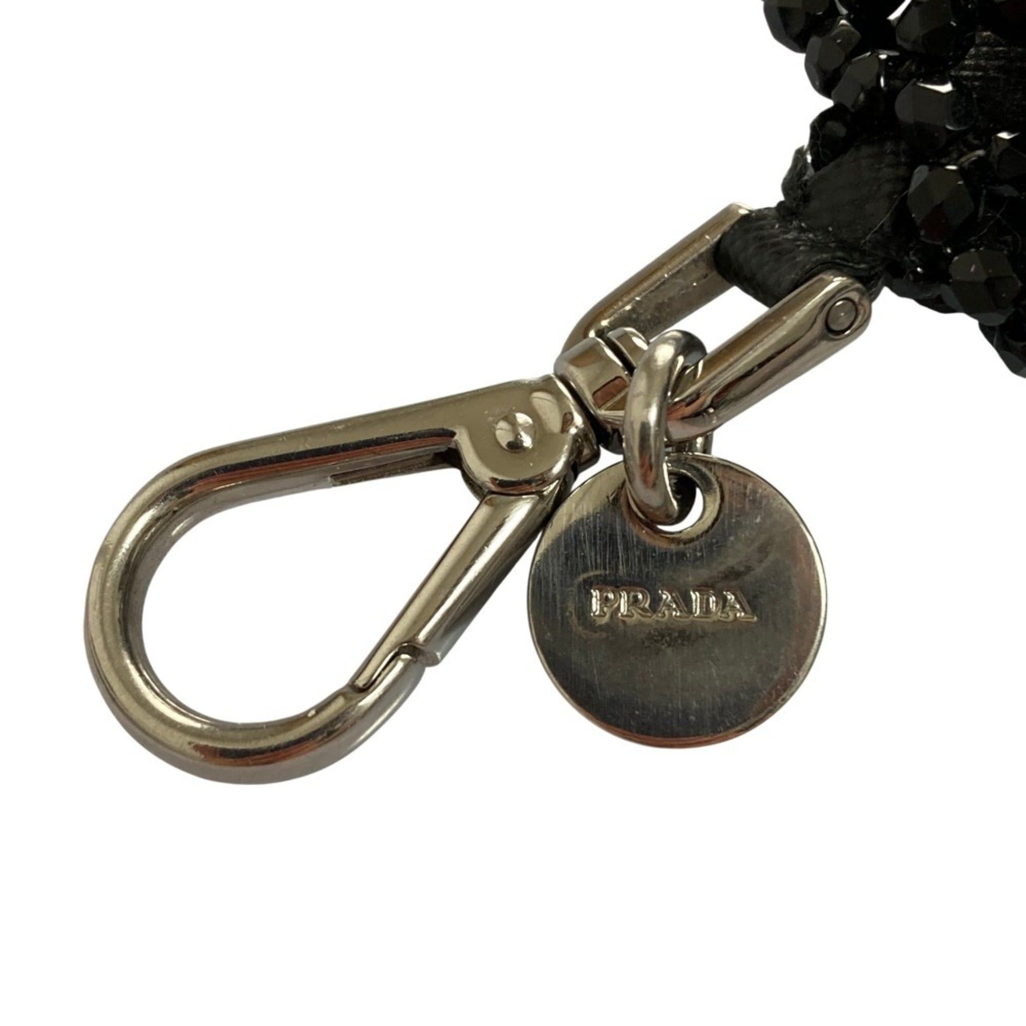 Prada Prada Beaded Bear Charm Keychain Black Women's Size ONE SIZE - 4 Thumbnail