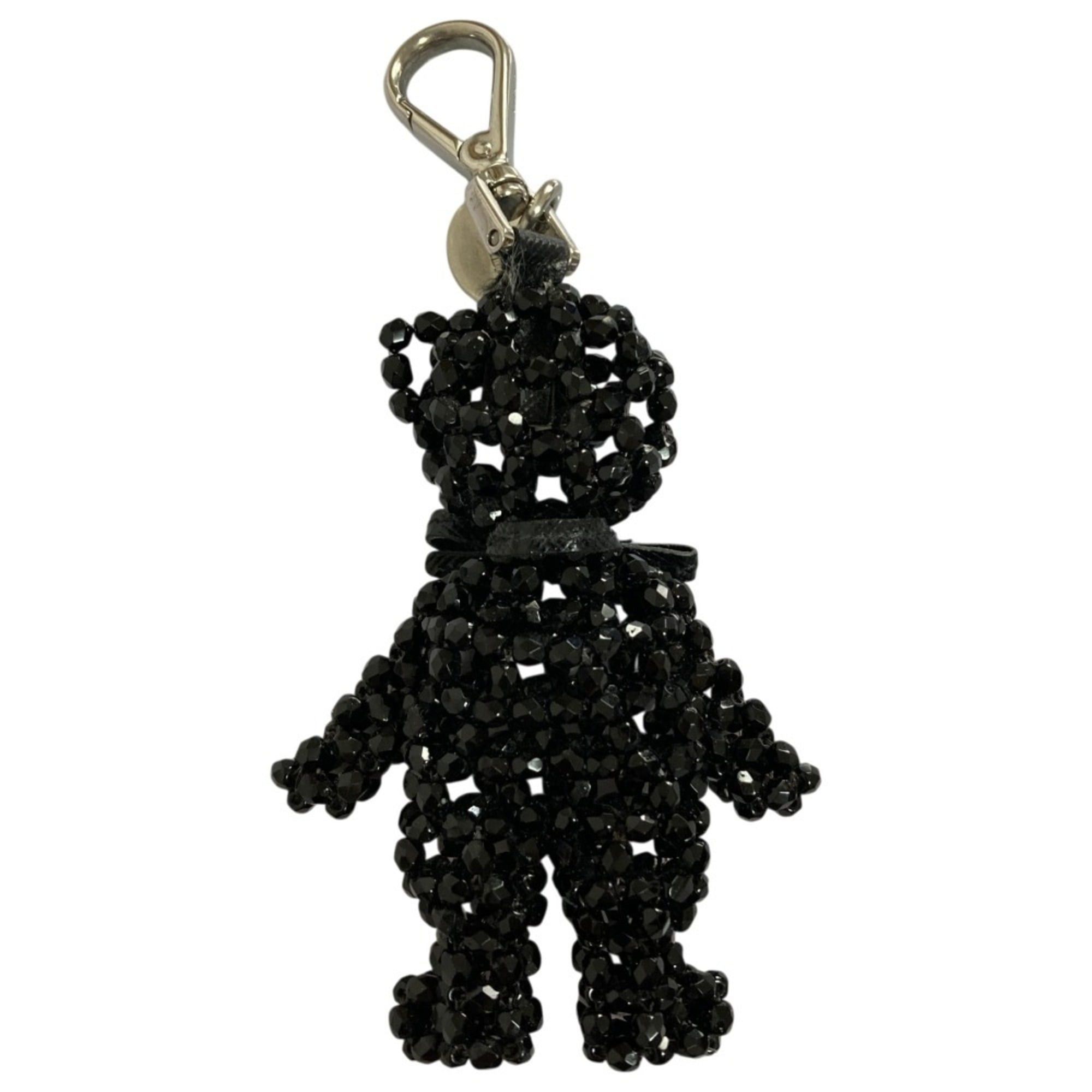 Prada Prada Beaded Bear Charm Keychain Black Women's Size ONE SIZE - 2 Thumbnail