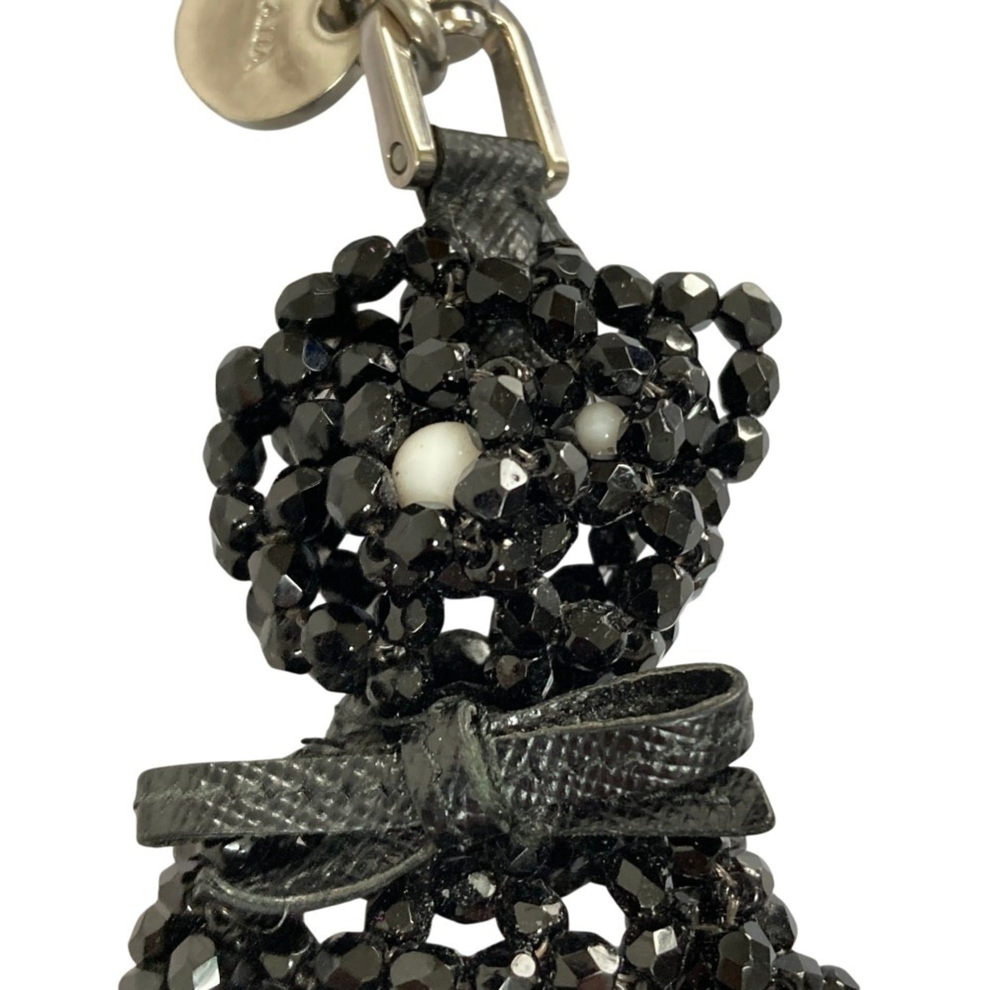 Prada Prada Beaded Bear Charm Keychain Black Women's Size ONE SIZE - 5 Thumbnail