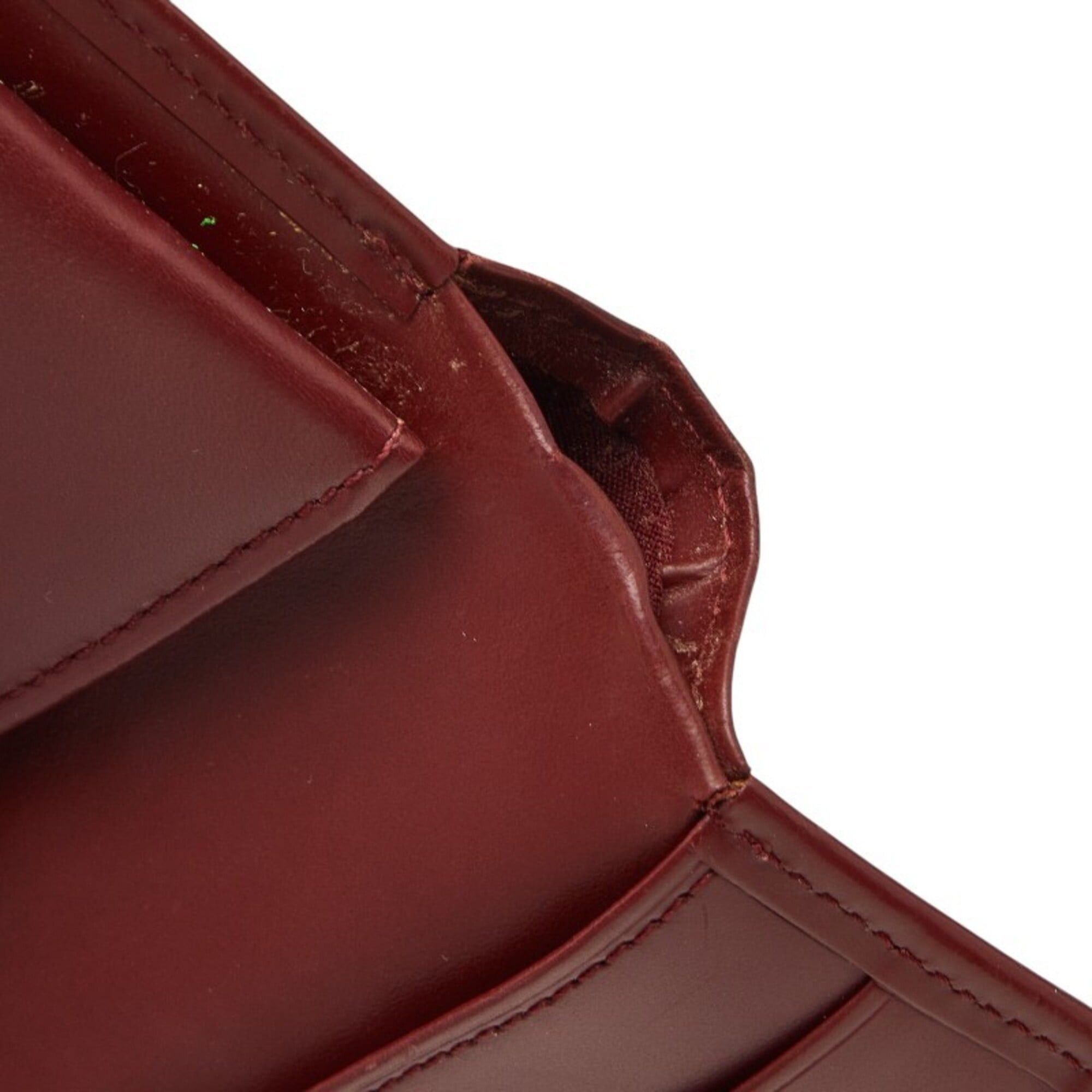 Cartier Cartier Must Line Bi-fold Wallet, Wine Red/Bordeaux Leather, Women's. Size ONE SIZE - 7 Thumbnail