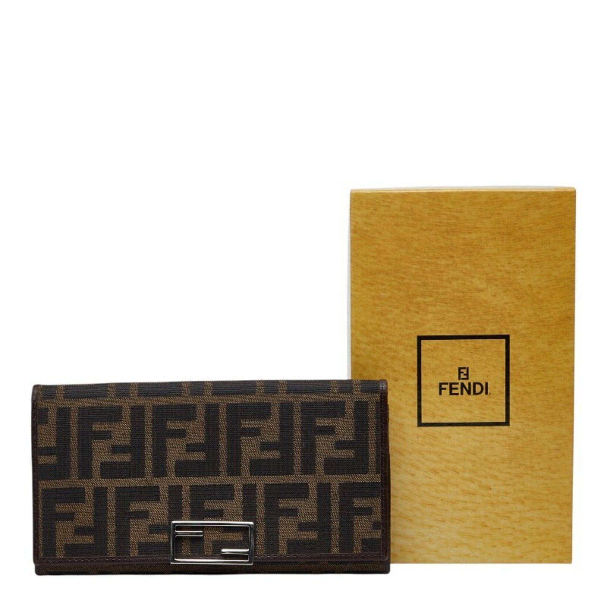 Fendi Fendi Zucca Long Wallet 15828 Brown Canvas Leather Women's FENDI Size ONE SIZE - 10 Thumbnail
