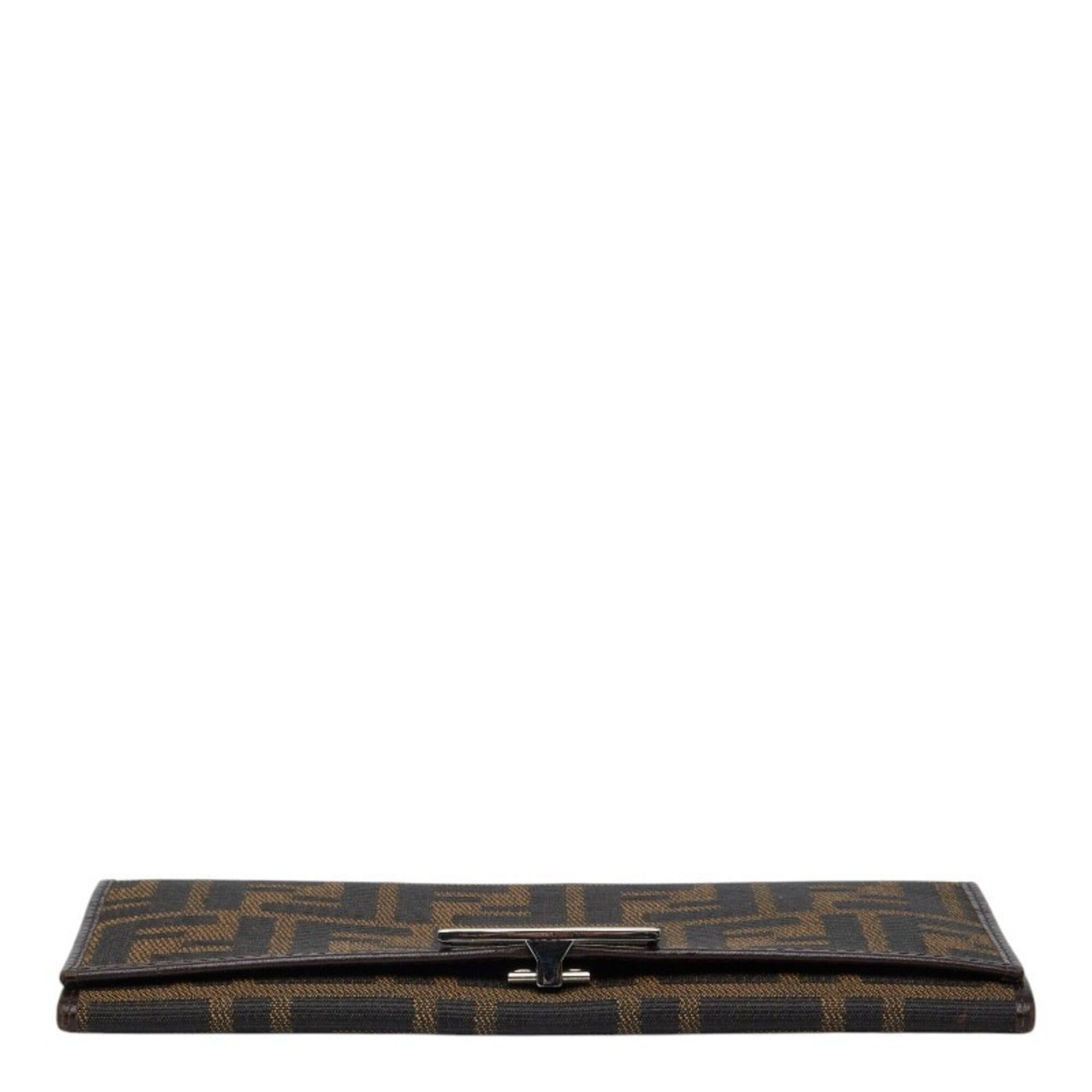 Fendi Fendi Zucca Long Wallet 15828 Brown Canvas Leather Women's FENDI Size ONE SIZE - 3 Thumbnail
