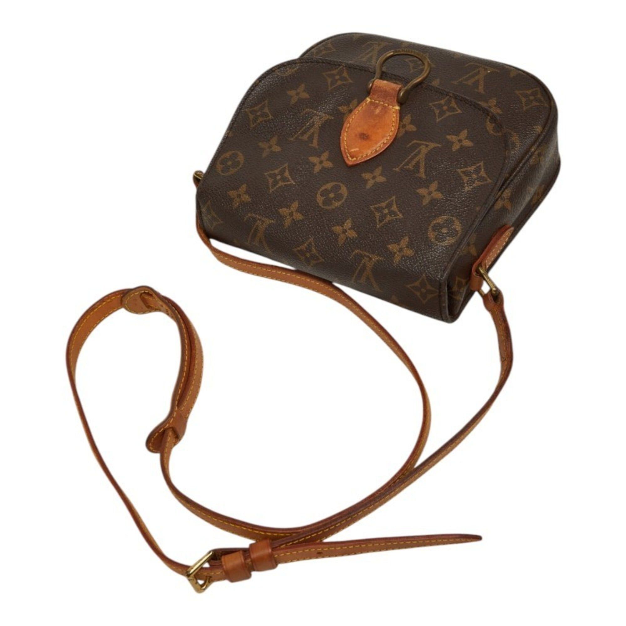 Louis Vuitton Louis Vuitton Monogram Mini Saint Cloud Shoulder Bag M51244 Brown Leather Women's LOUIS VUITTON Size ONE SIZE - 13 Thumbnail