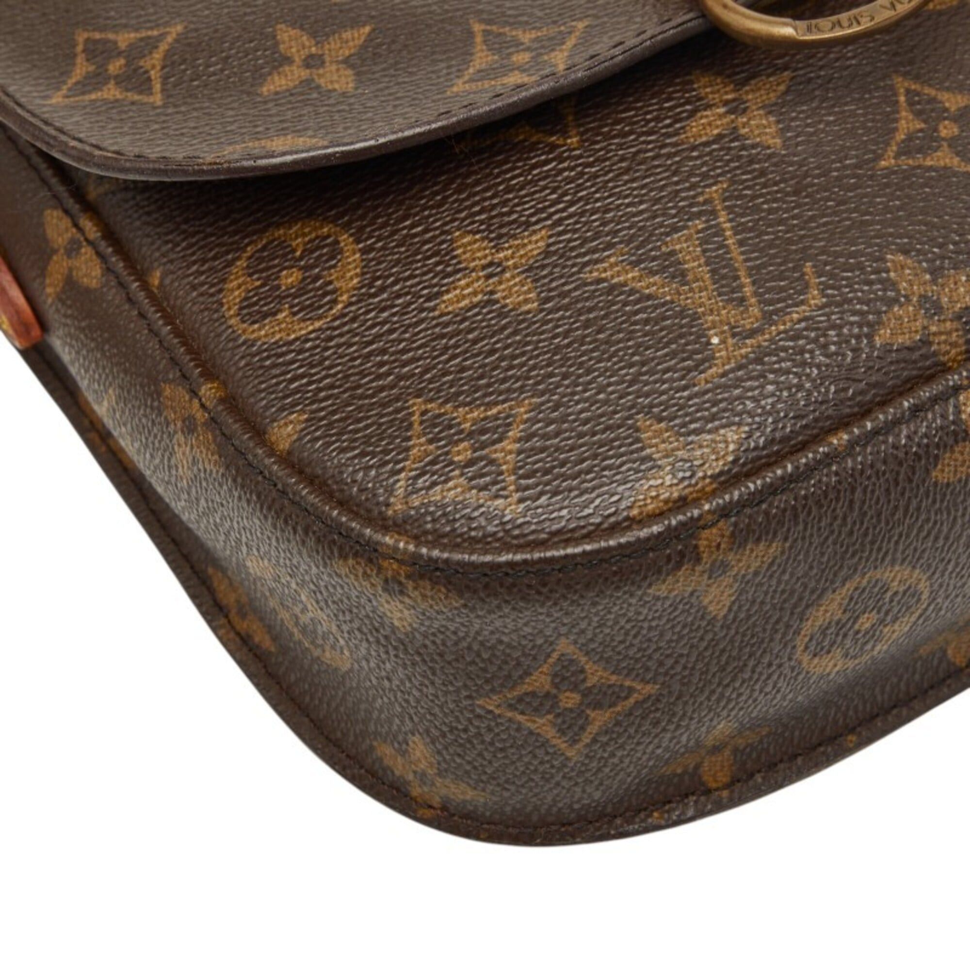 Louis Vuitton Louis Vuitton Monogram Mini Saint Cloud Shoulder Bag M51244 Brown Leather Women's LOUIS VUITTON Size ONE SIZE - 4 Thumbnail