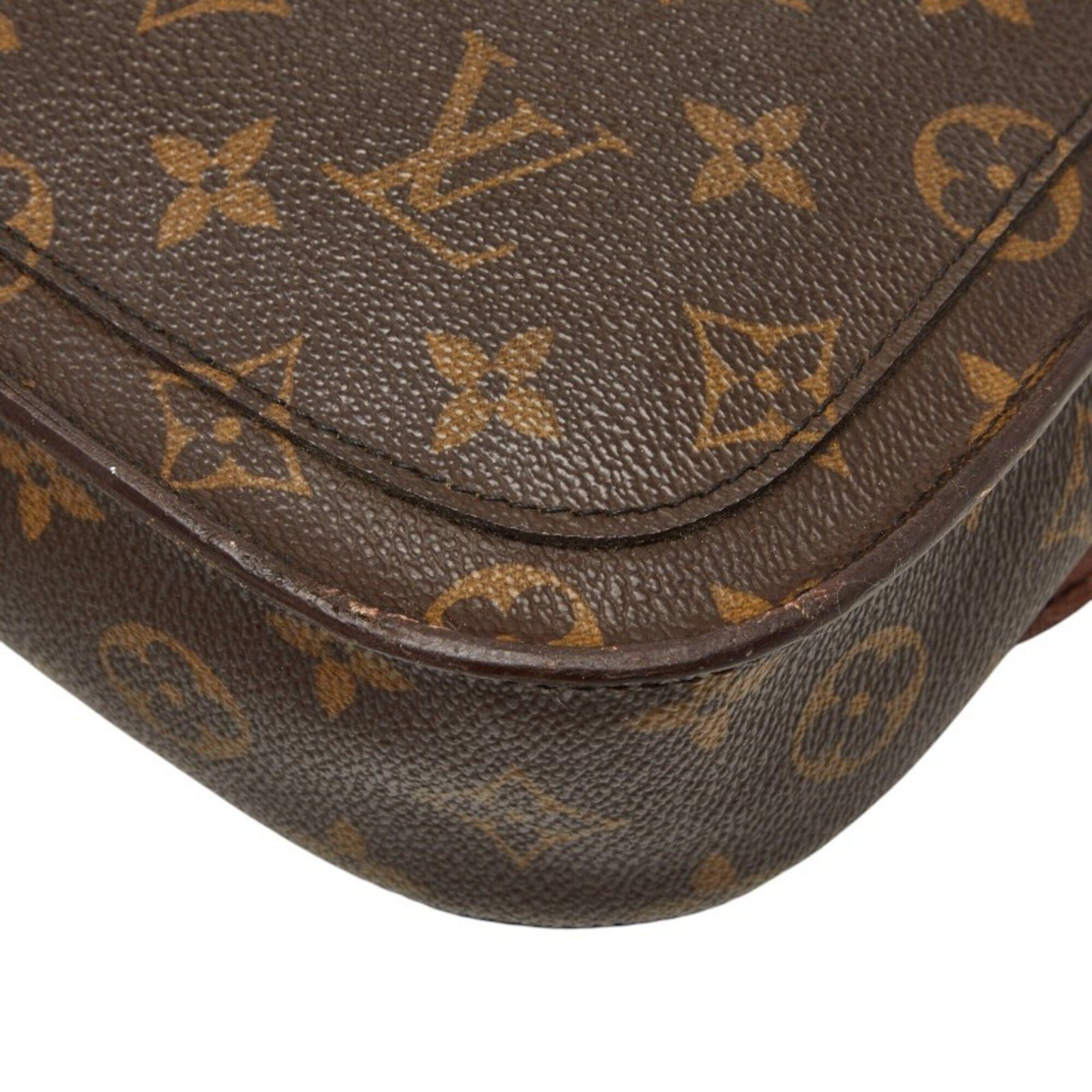 Louis Vuitton Louis Vuitton Monogram Mini Saint Cloud Shoulder Bag M51244 Brown Leather Women's LOUIS VUITTON Size ONE SIZE - 6 Thumbnail