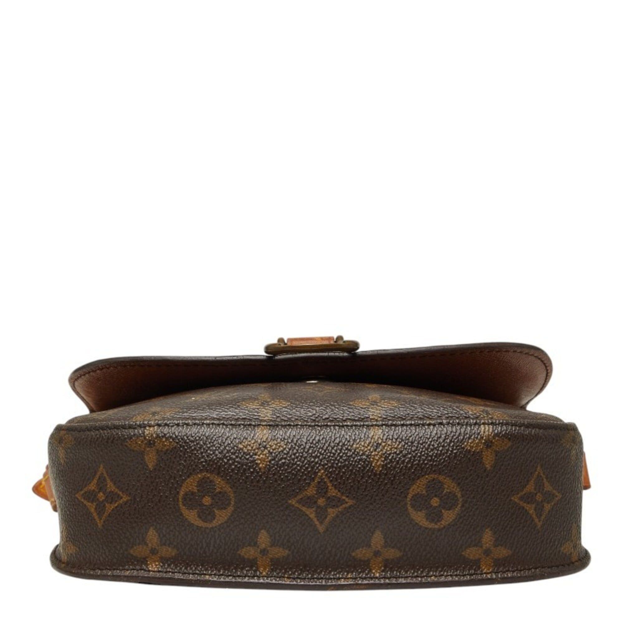Louis Vuitton Louis Vuitton Monogram Mini Saint Cloud Shoulder Bag M51244 Brown Leather Women's LOUIS VUITTON Size ONE SIZE - 3 Thumbnail