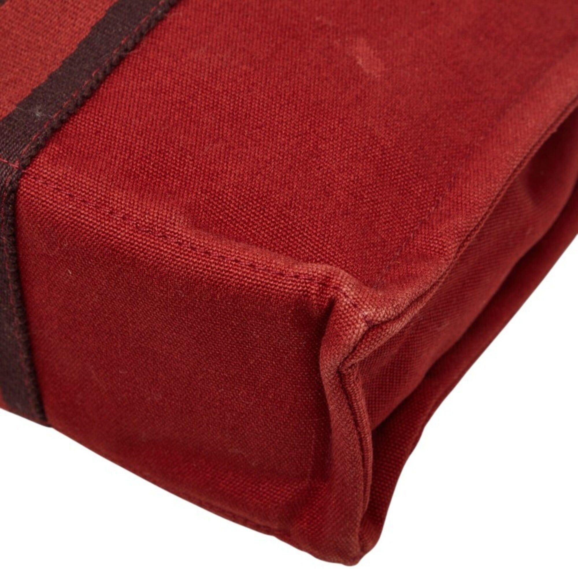 Hermes Hermes Fourre-Tout Tote PM Handbag, Red Canvas, Women's HERMES Size ONE SIZE - 6 Thumbnail