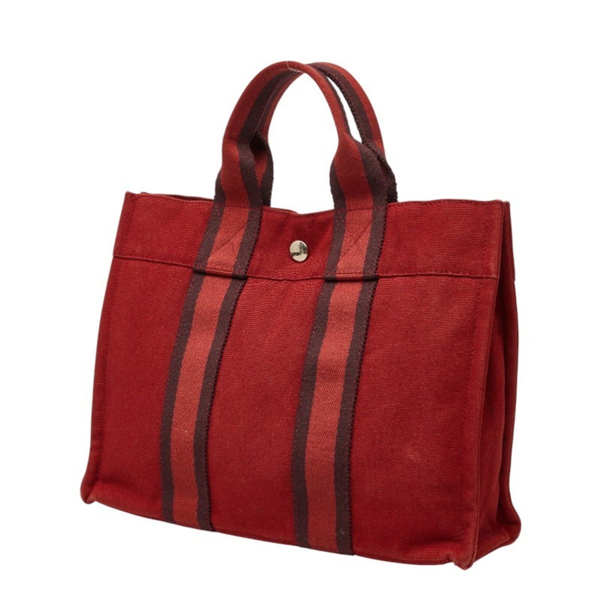 Hermes Hermes Fourre-Tout Tote PM Handbag, Red Canvas, Women's HERMES Size ONE SIZE - 2 Thumbnail