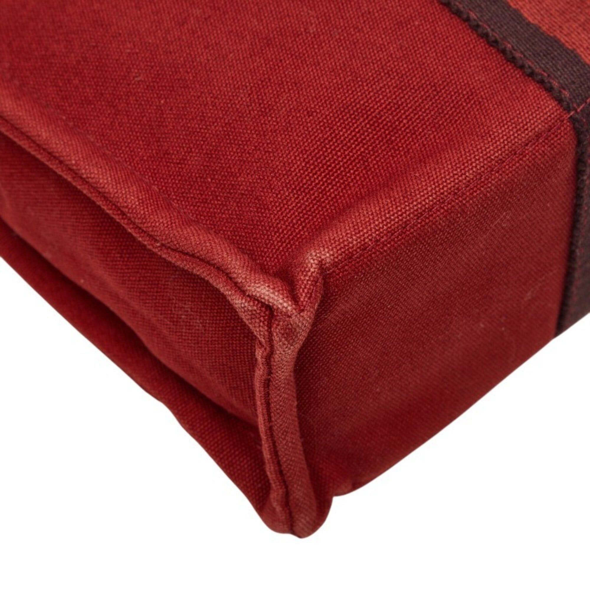 Hermes Hermes Fourre-Tout Tote PM Handbag, Red Canvas, Women's HERMES Size ONE SIZE - 7 Thumbnail