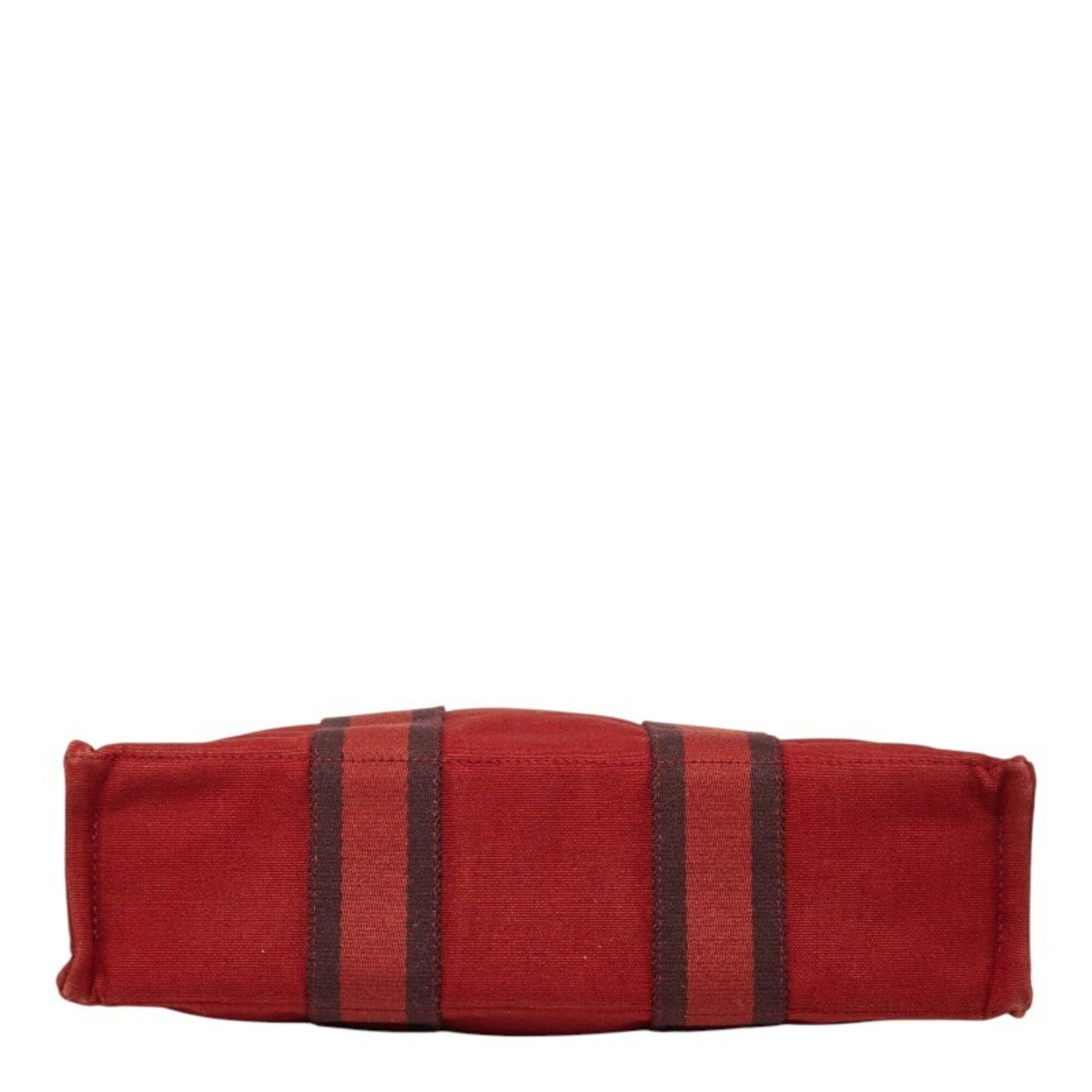 Hermes Hermes Fourre-Tout Tote PM Handbag, Red Canvas, Women's HERMES Size ONE SIZE - 3 Thumbnail
