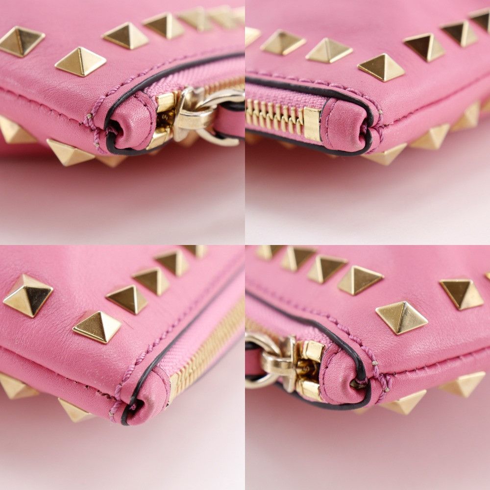 Valentino Valentino Valentino Garavani Rockstud Leather Clutch Bag Leather Clutch Bag DUTY FREE for USA Size ONE SIZE - 9 Thumbnail