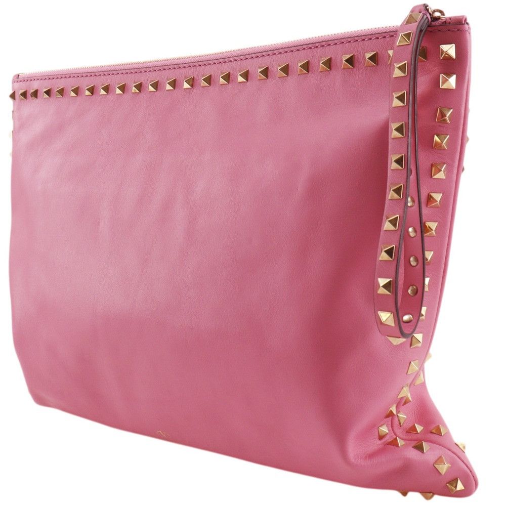 Valentino Valentino Valentino Garavani Rockstud Leather Clutch Bag Leather Clutch Bag DUTY FREE for USA Size ONE SIZE - 2 Thumbnail
