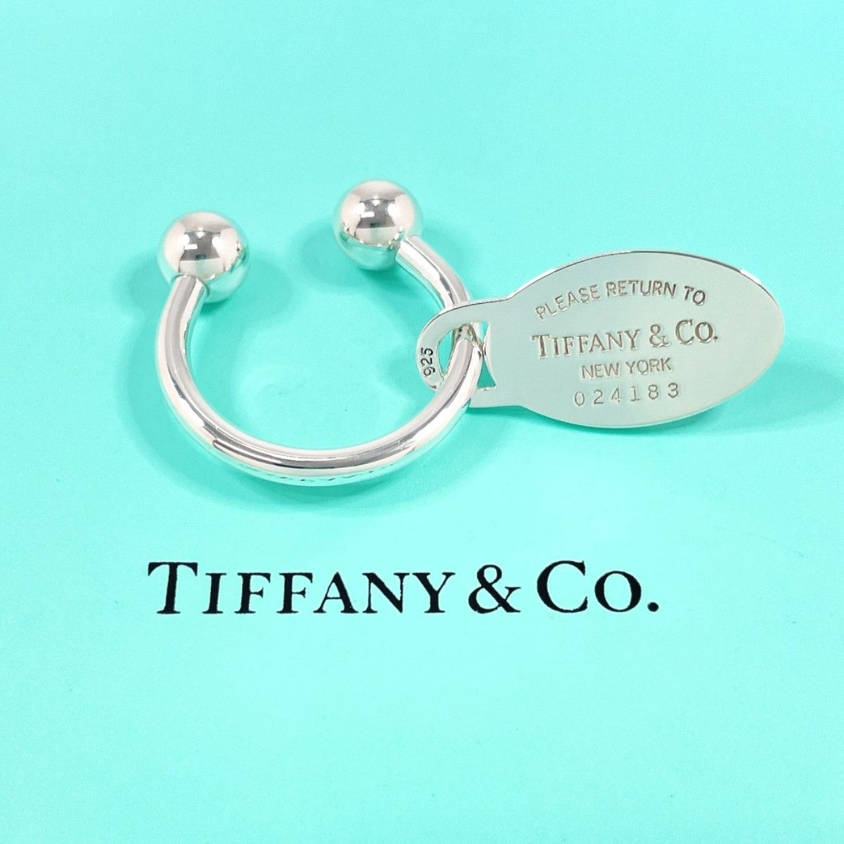 Tiffany & Co. Tiffany & Co. Tiffany & Co. Return to Tiffany Silver Keyring Precious Metal Key Chain DUTY FREE for USA Size ONE SIZE - 2 Thumbnail