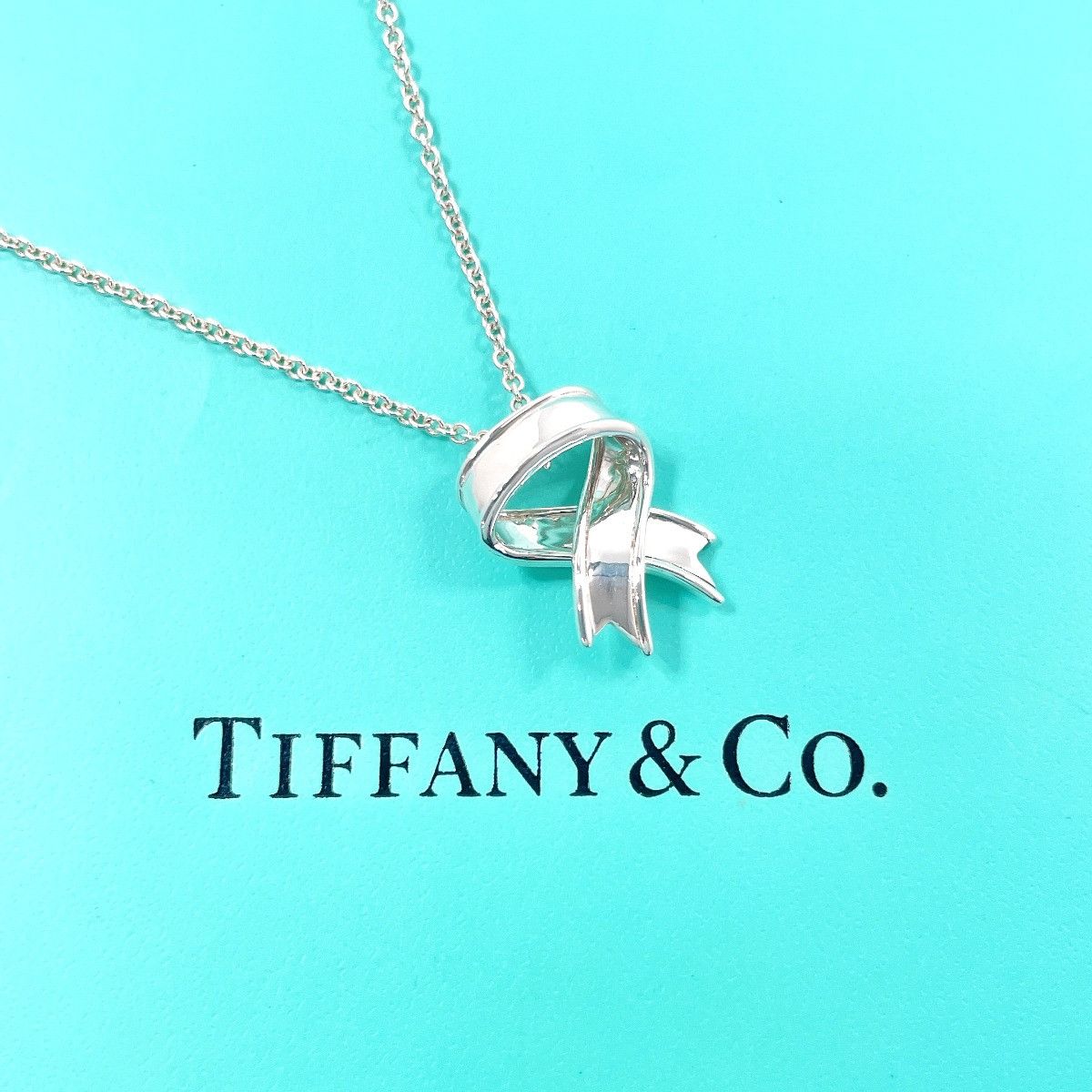 Tiffany & Co. Tiffany & Co. Tiffany & Co. Ribbon Silver Necklace Precious Metal Necklace DUTY FREE for USA Size ONE SIZE - 2 Thumbnail