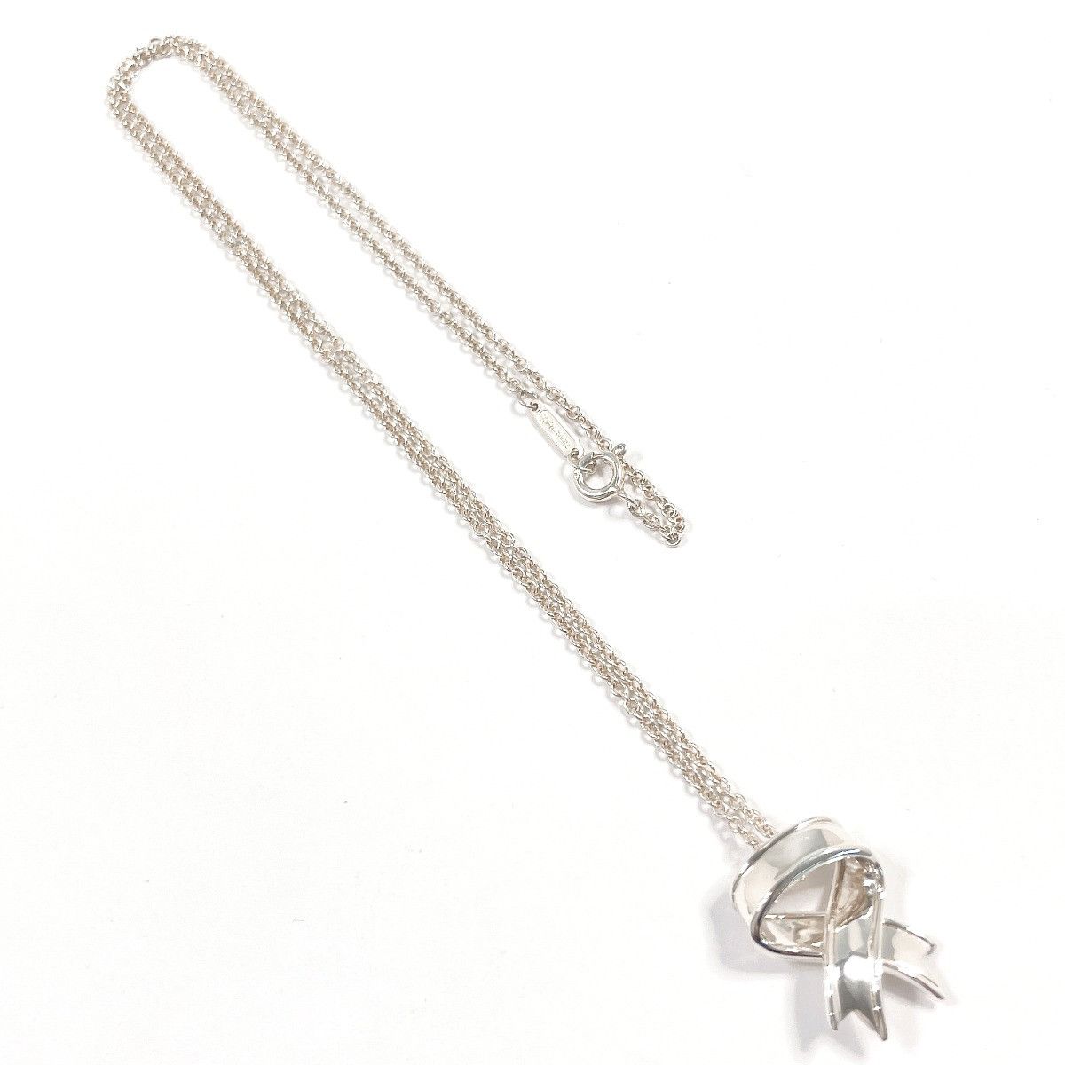 Tiffany & Co. Tiffany & Co. Tiffany & Co. Ribbon Silver Necklace Precious Metal Necklace DUTY FREE for USA Size ONE SIZE - 4 Thumbnail