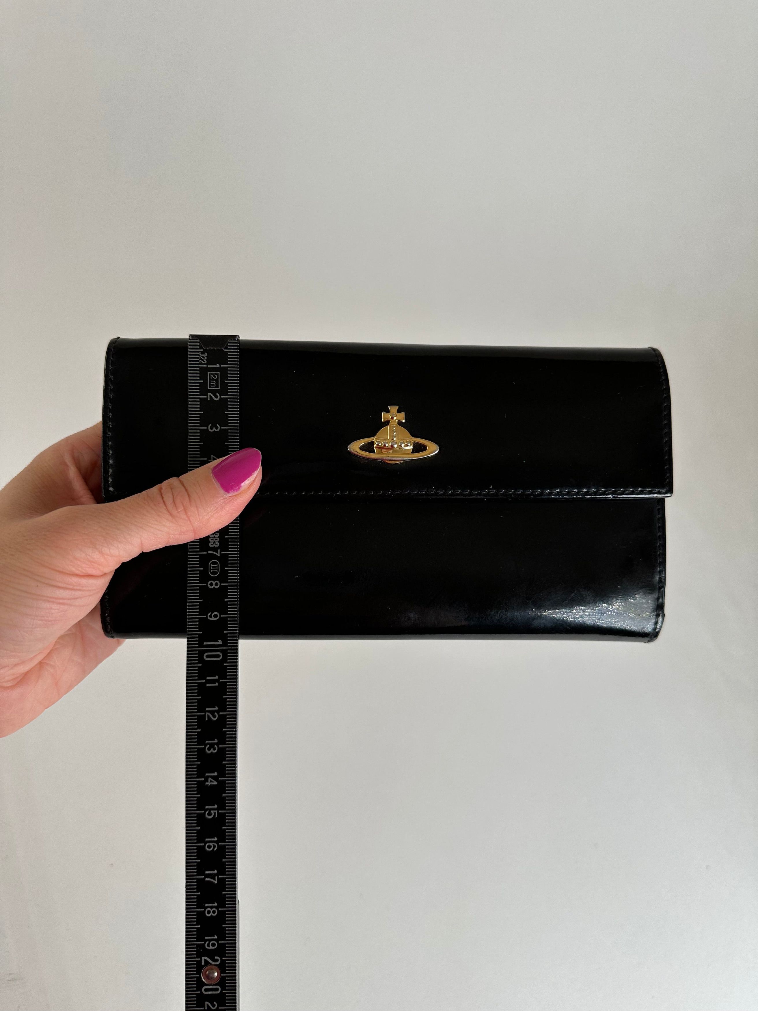 Vivienne Westwood Vintage Long Wallet Patent Leather Black Size ONE SIZE - 9 Thumbnail