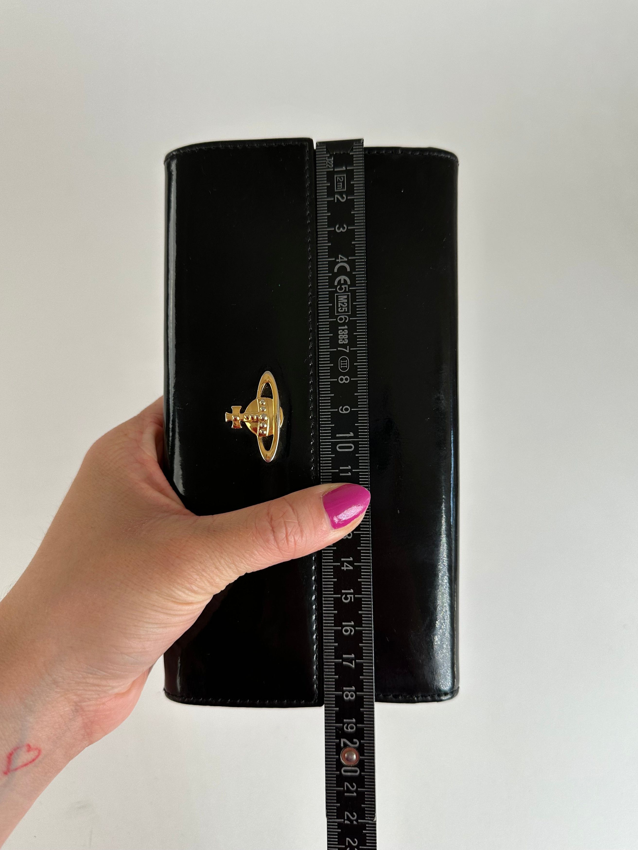 Vivienne Westwood Vintage Long Wallet Patent Leather Black Size ONE SIZE - 8 Thumbnail