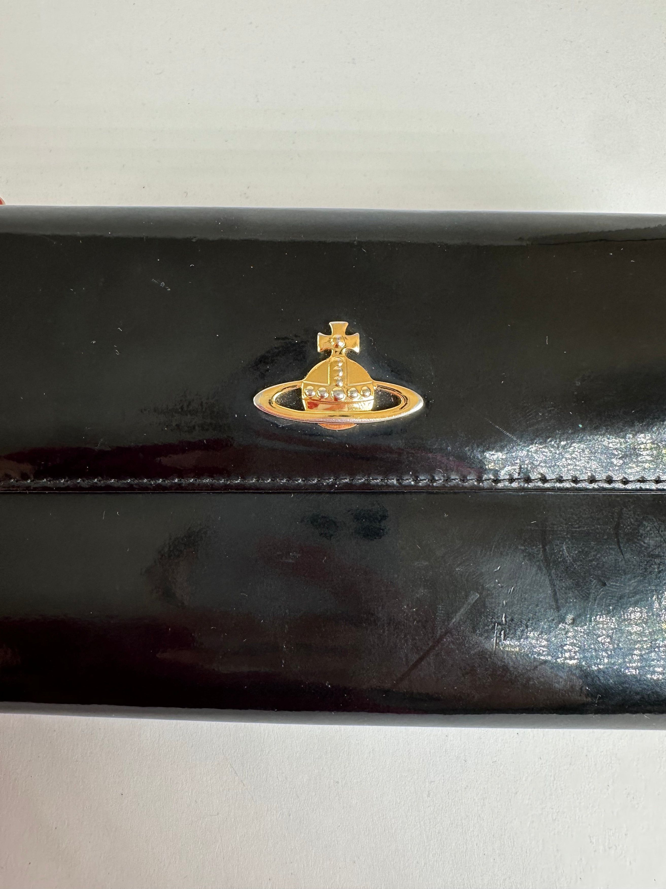 Vivienne Westwood Vintage Long Wallet Patent Leather Black Size ONE SIZE - 7 Thumbnail