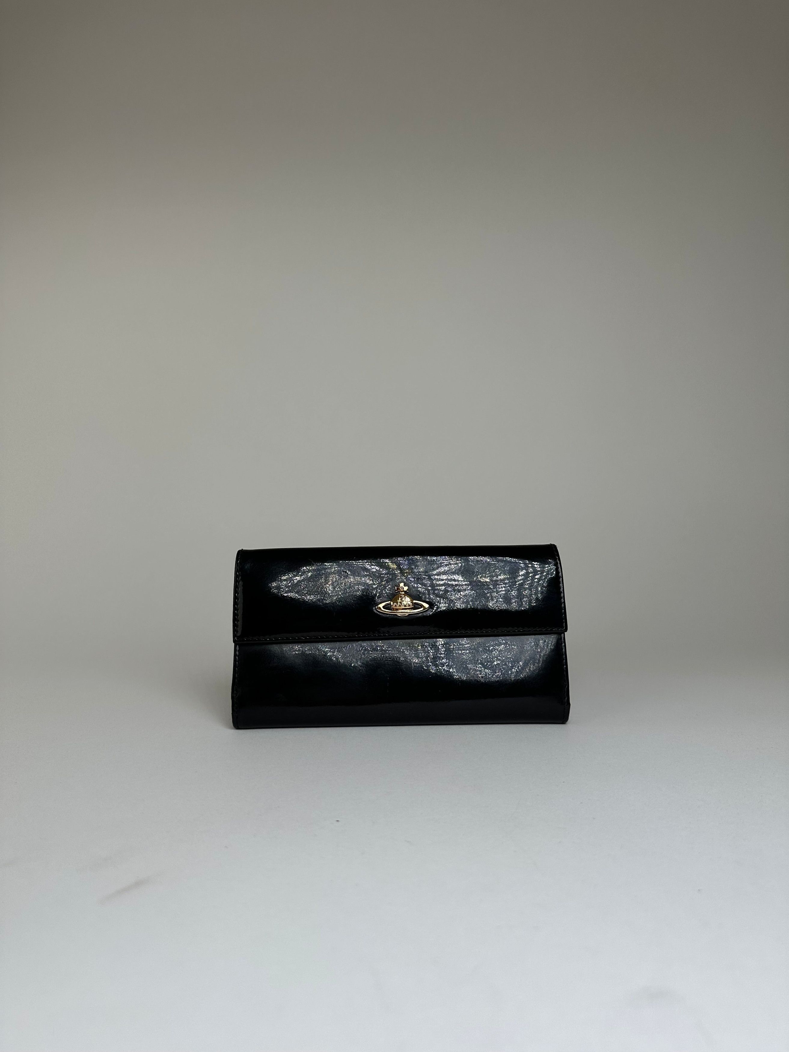 Vivienne Westwood Vintage Long Wallet Patent Leather Black Size ONE SIZE - 10 Thumbnail