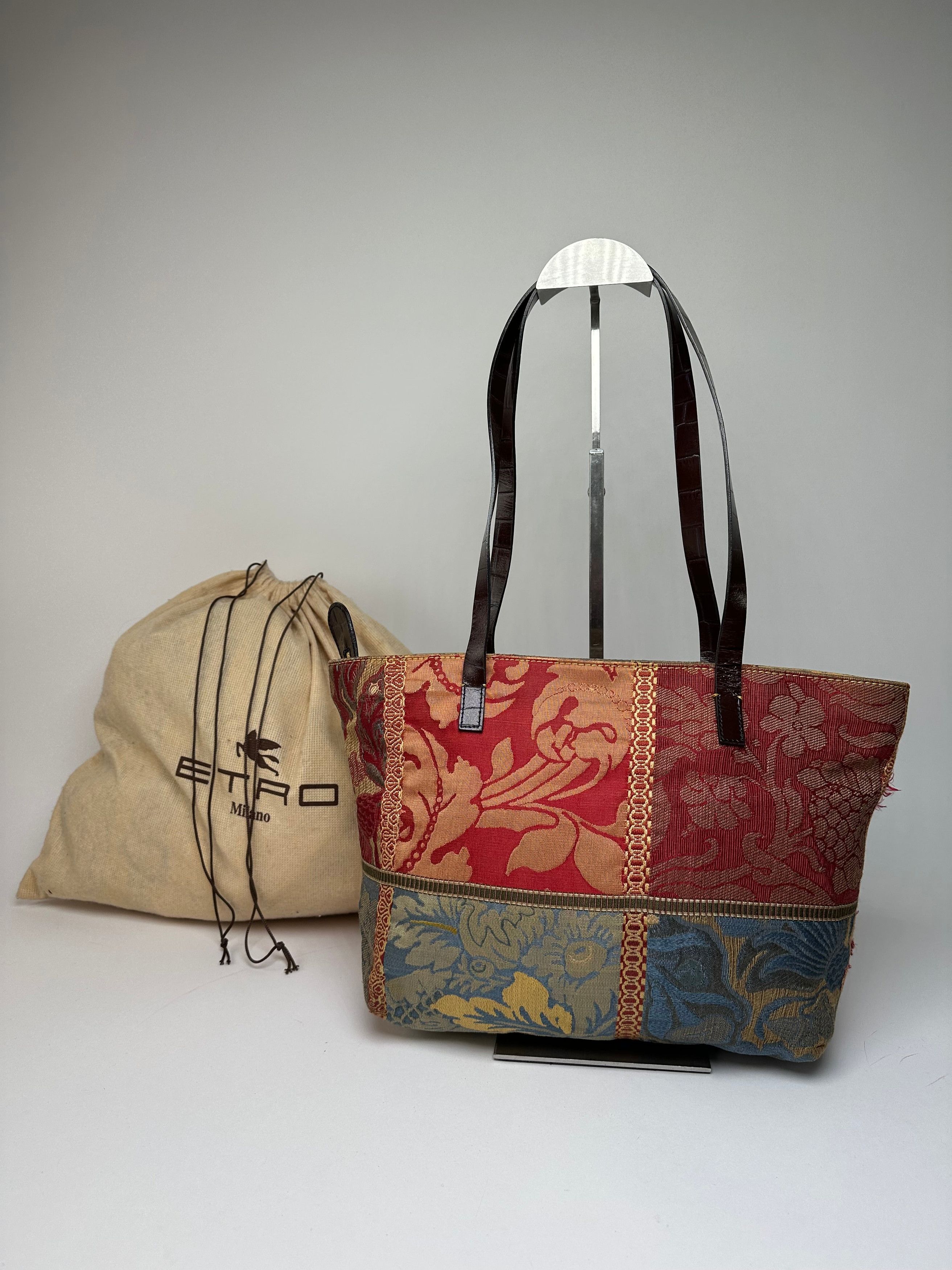 Etro Vintage Jacquard Tote Bag Multicolour Size ONE SIZE - 2 Thumbnail