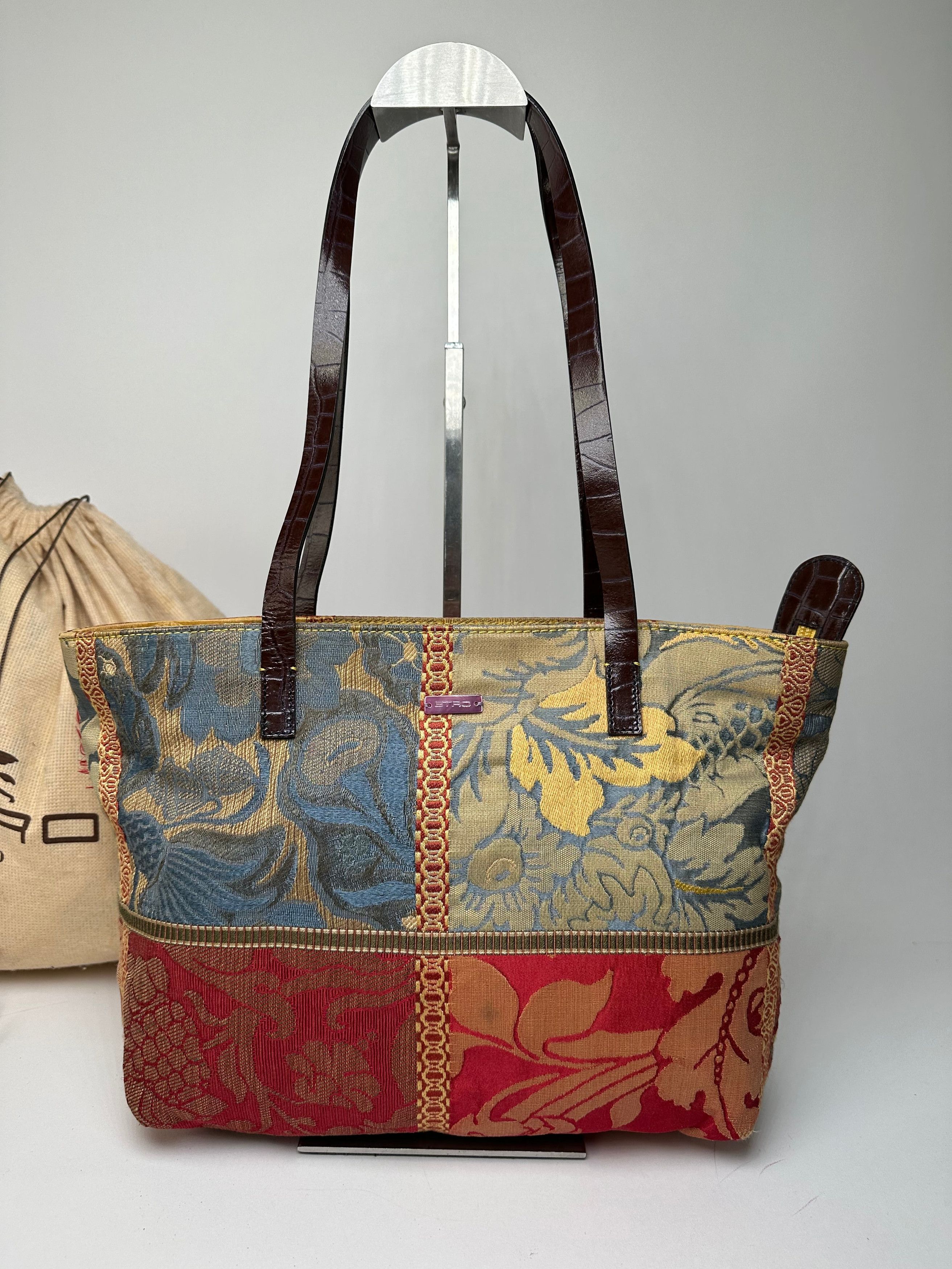 Etro Vintage Jacquard Tote Bag Multicolour Size ONE SIZE - 6 Thumbnail