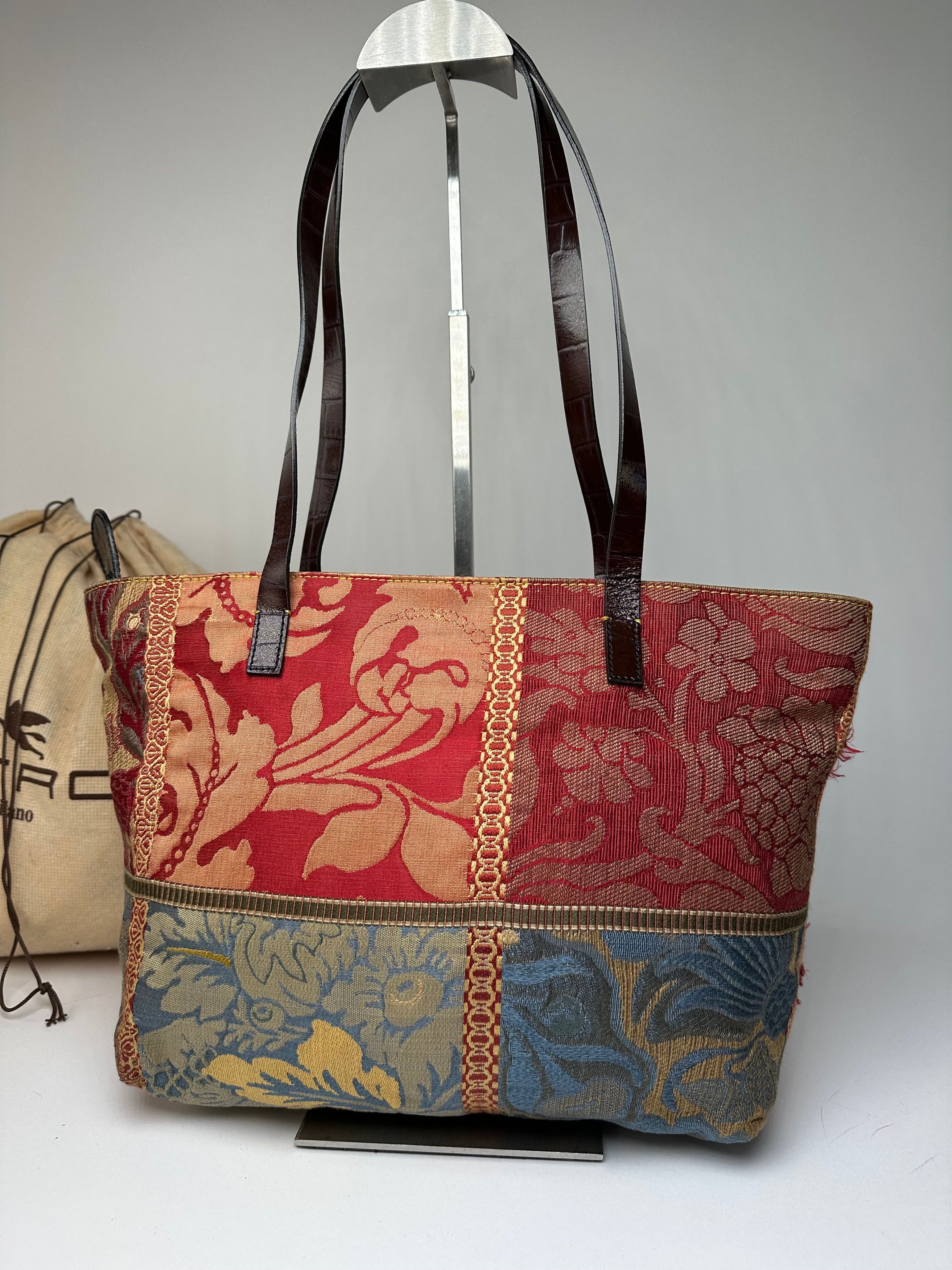 Etro Vintage Jacquard Tote Bag Multicolour Size ONE SIZE - 8 Thumbnail