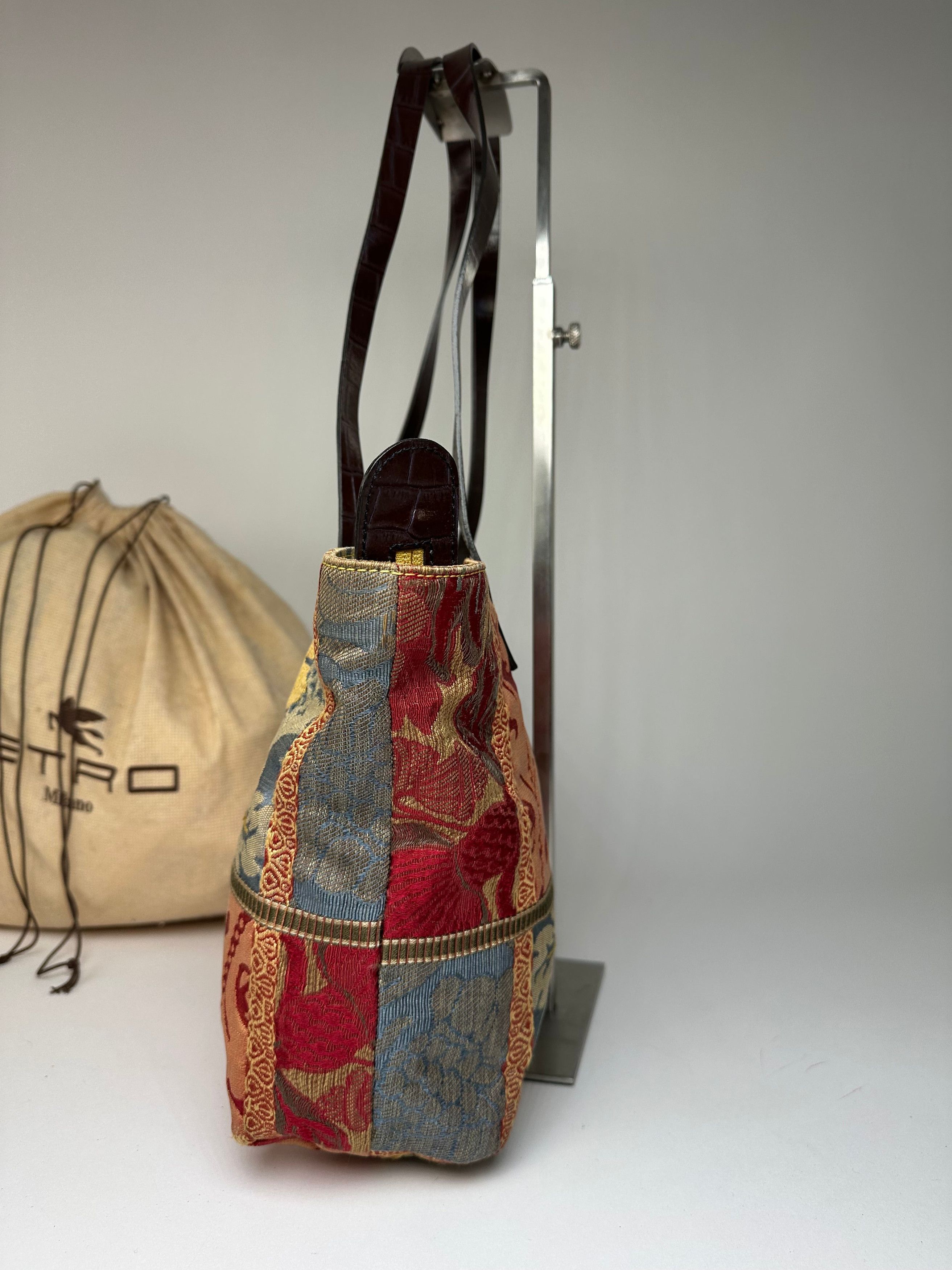 Etro Vintage Jacquard Tote Bag Multicolour Size ONE SIZE - 7 Thumbnail