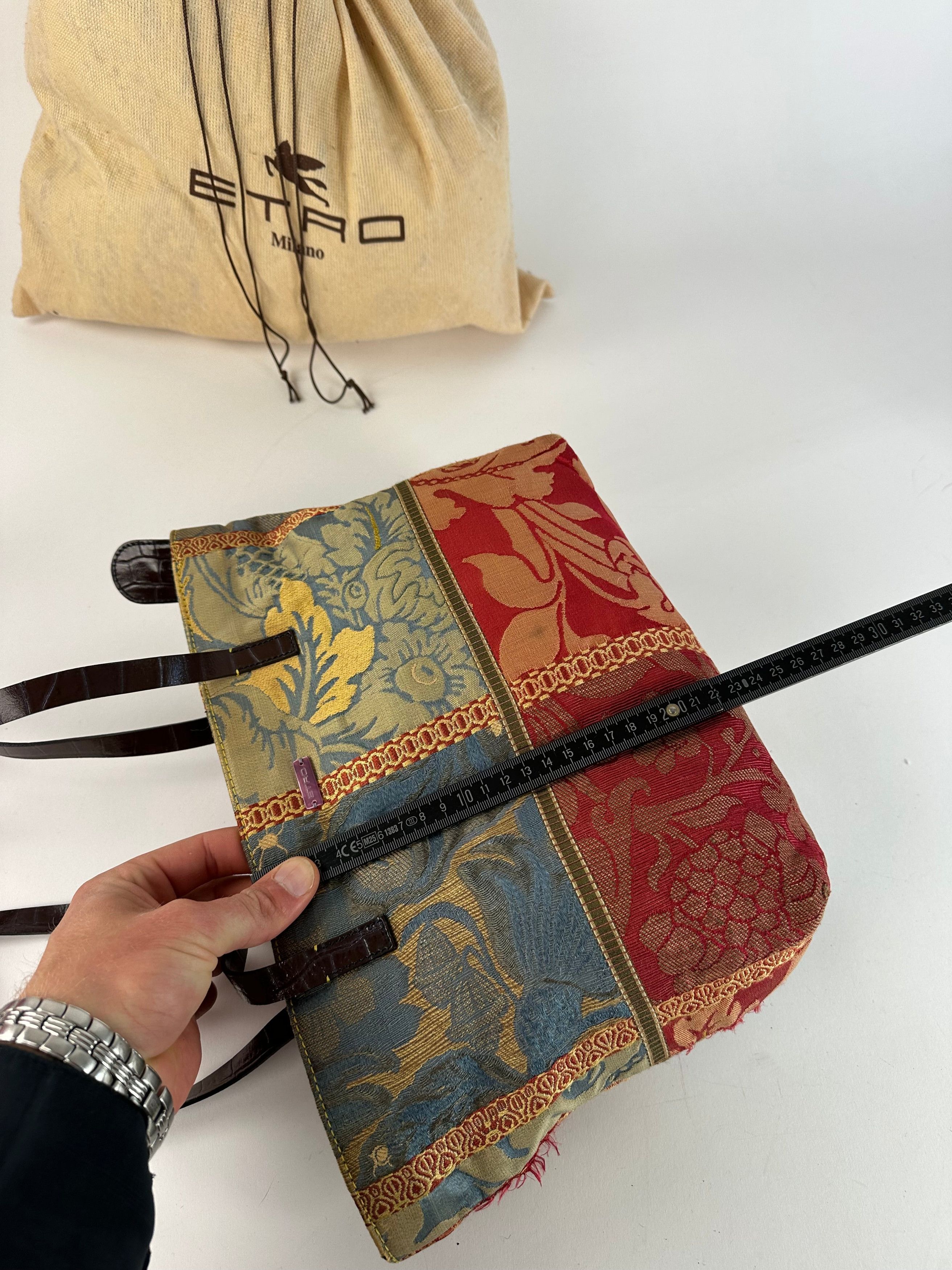 Etro Vintage Jacquard Tote Bag Multicolour Size ONE SIZE - 10 Thumbnail