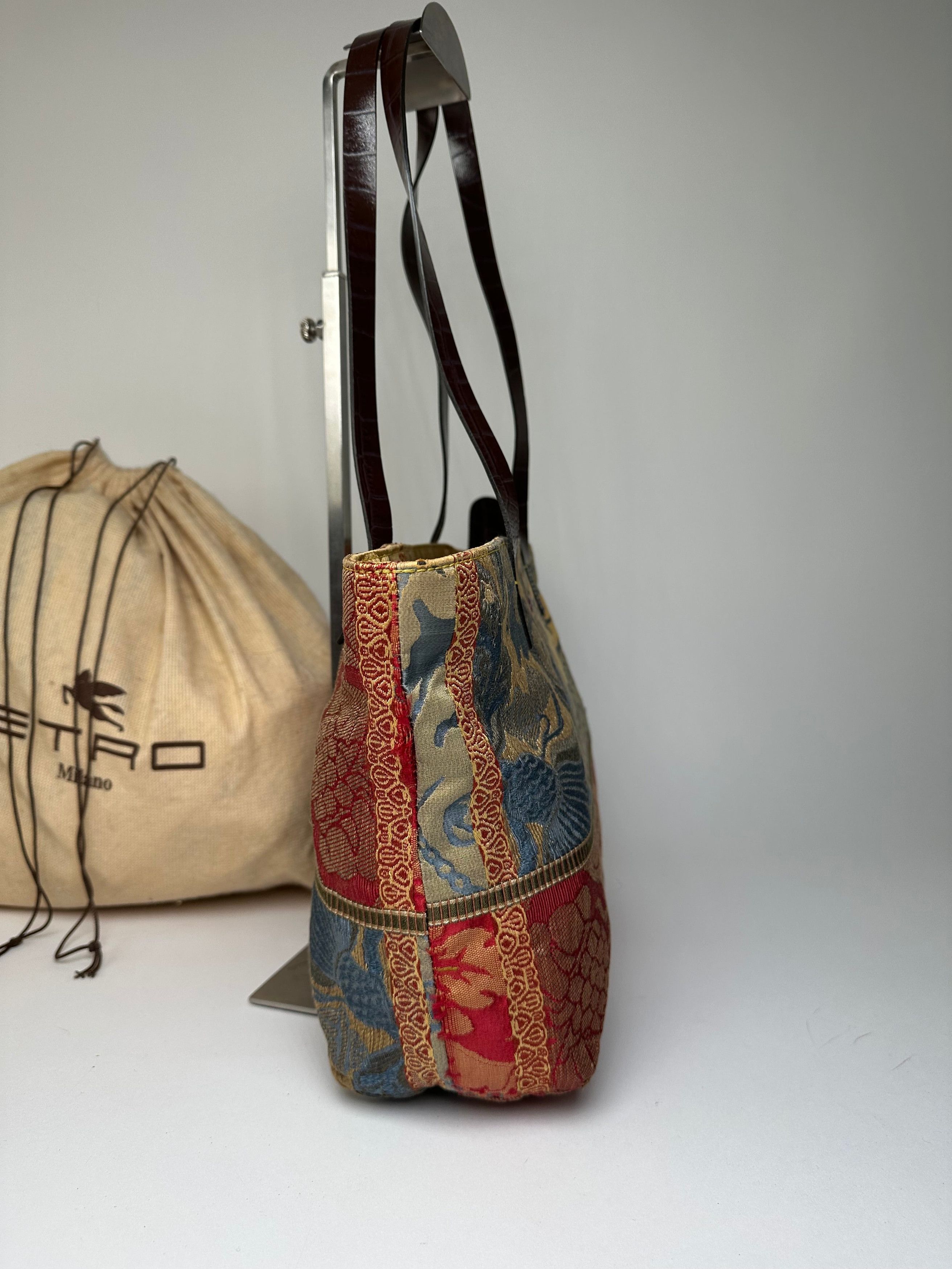Etro Vintage Jacquard Tote Bag Multicolour Size ONE SIZE - 5 Thumbnail