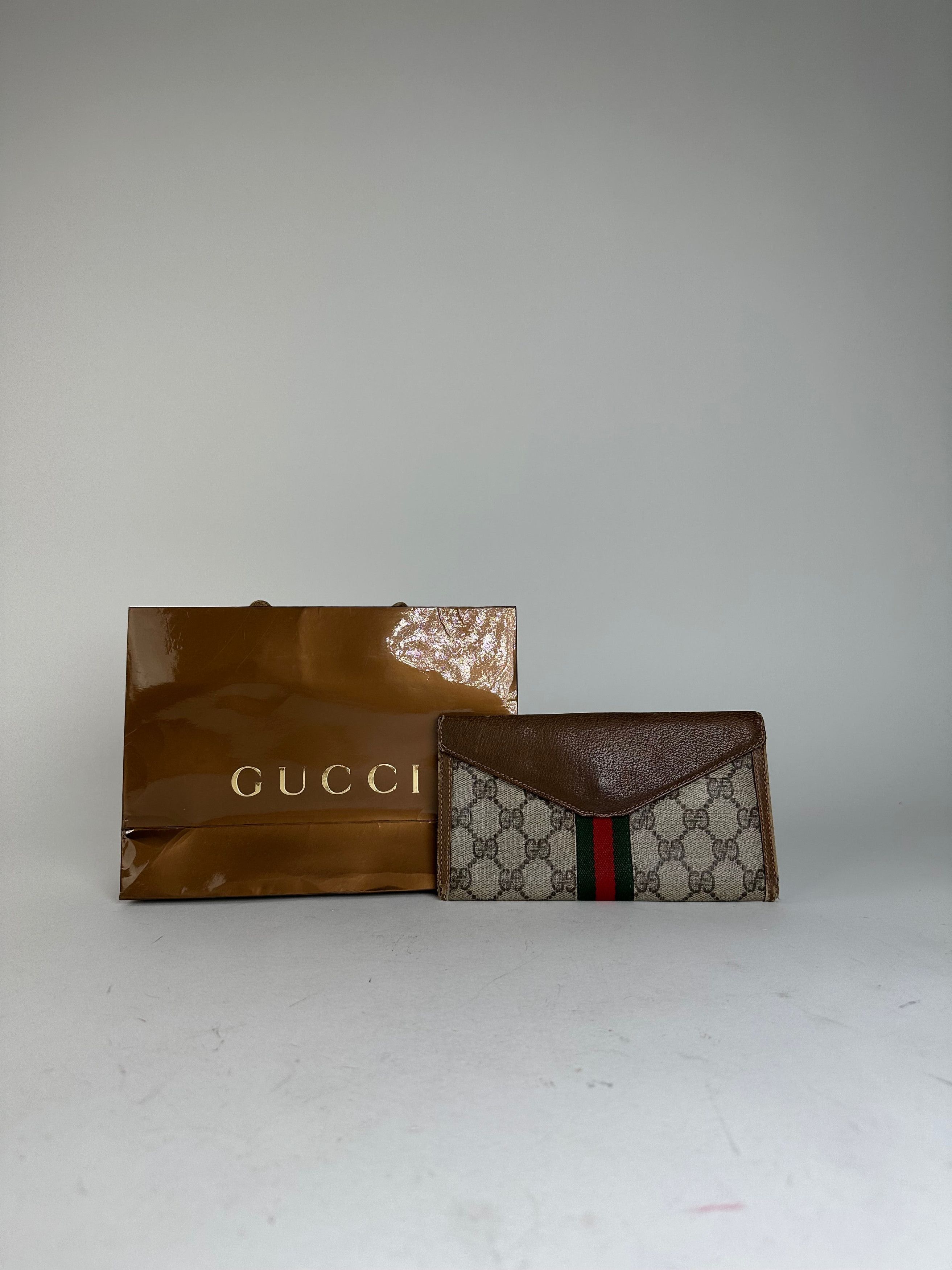 Gucci Vintage GG Supreme Long Wallet Beige Size ONE SIZE - 2 Thumbnail