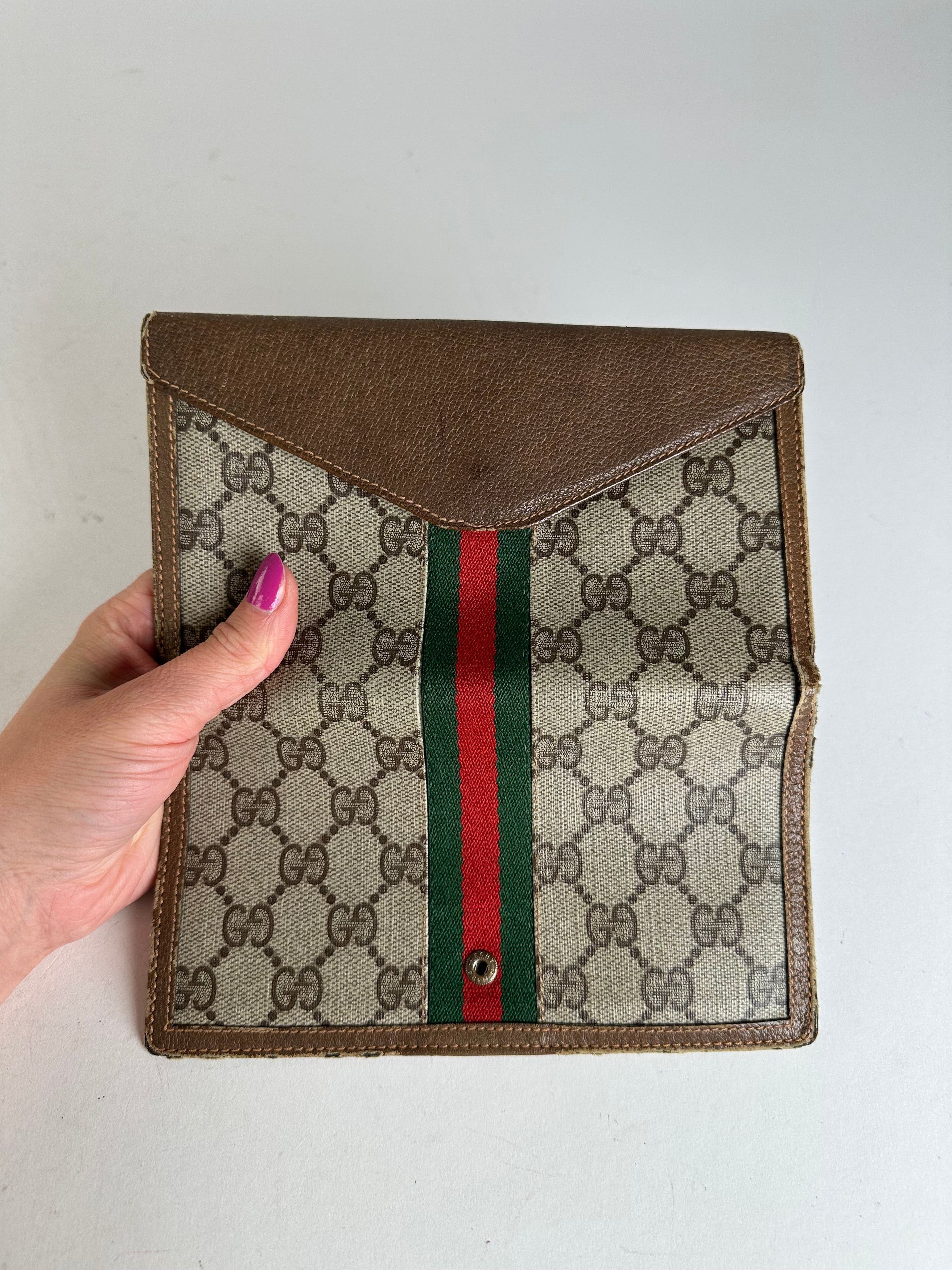 Gucci Vintage GG Supreme Long Wallet Beige Size ONE SIZE - 8 Thumbnail