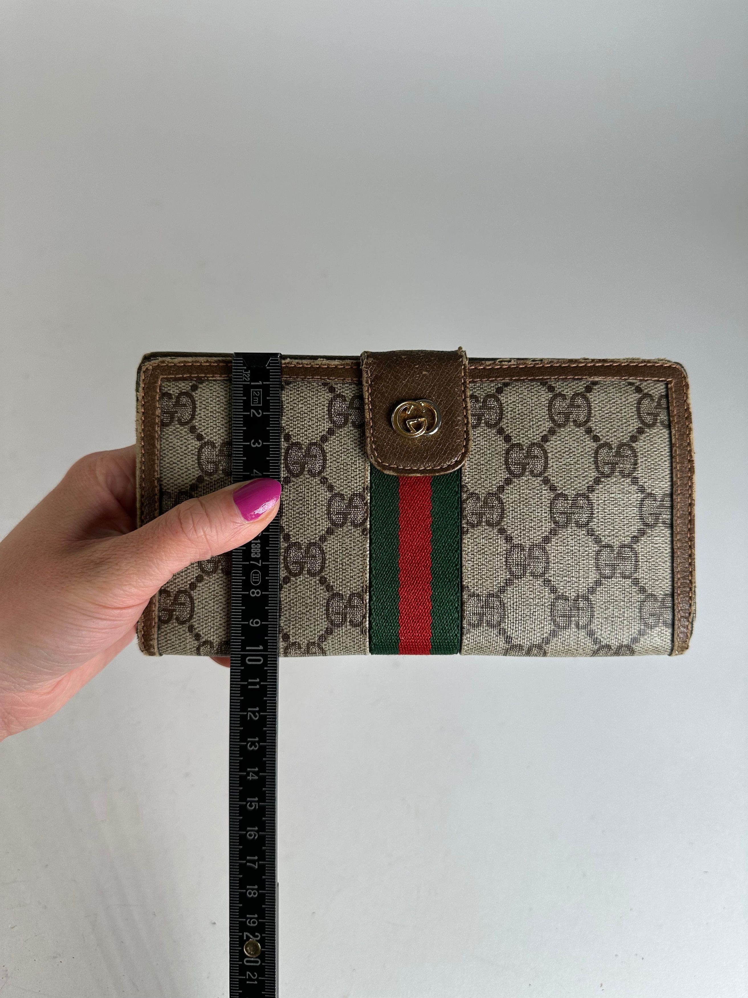 Gucci Vintage GG Supreme Long Wallet Beige Size ONE SIZE - 10 Thumbnail