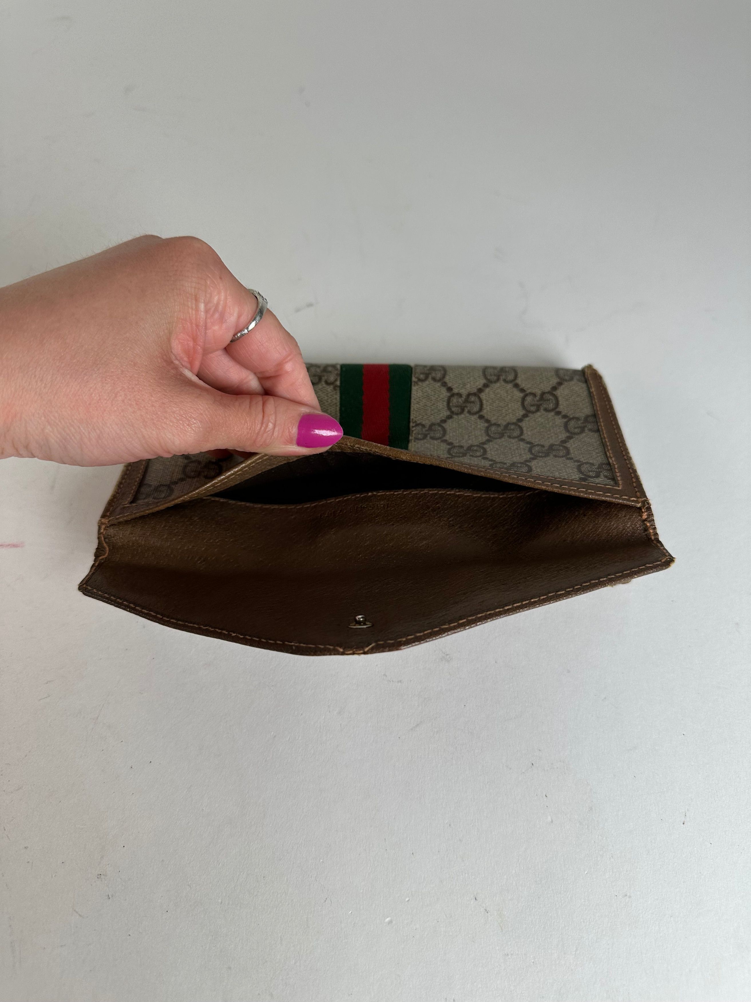 Gucci Vintage GG Supreme Long Wallet Beige Size ONE SIZE - 6 Thumbnail