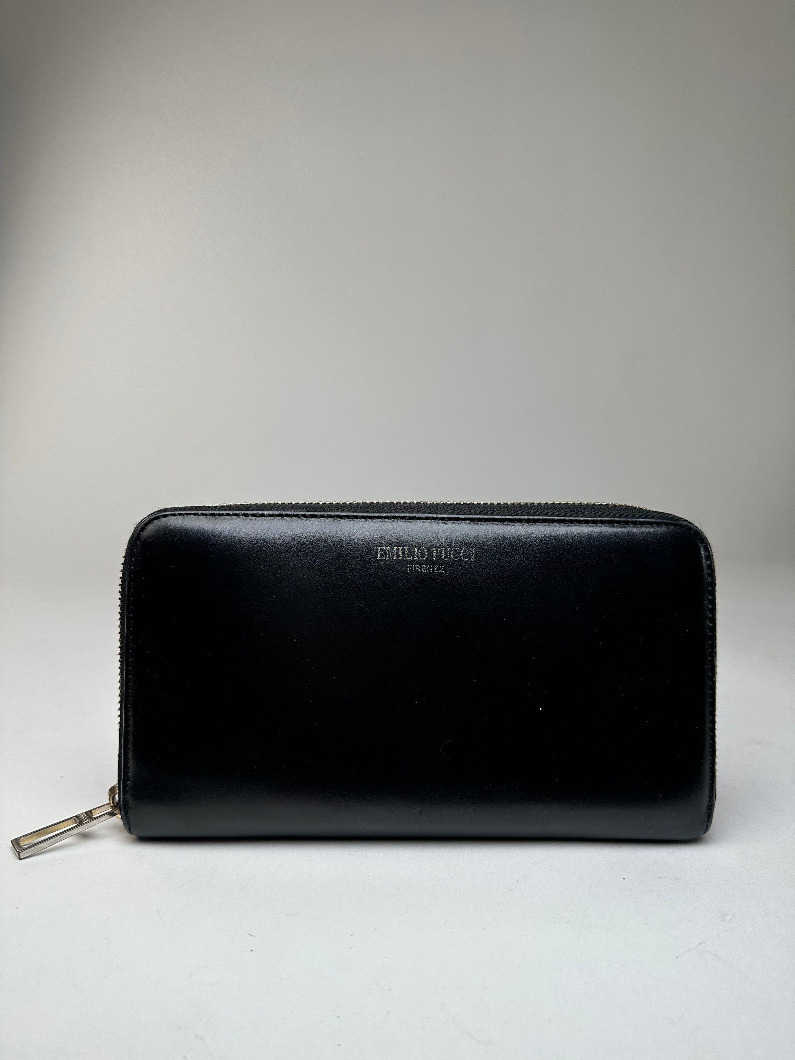 Emilio Pucci Vintage Black Leather Zip-Around Wallet Size ONE SIZE - 10 Thumbnail